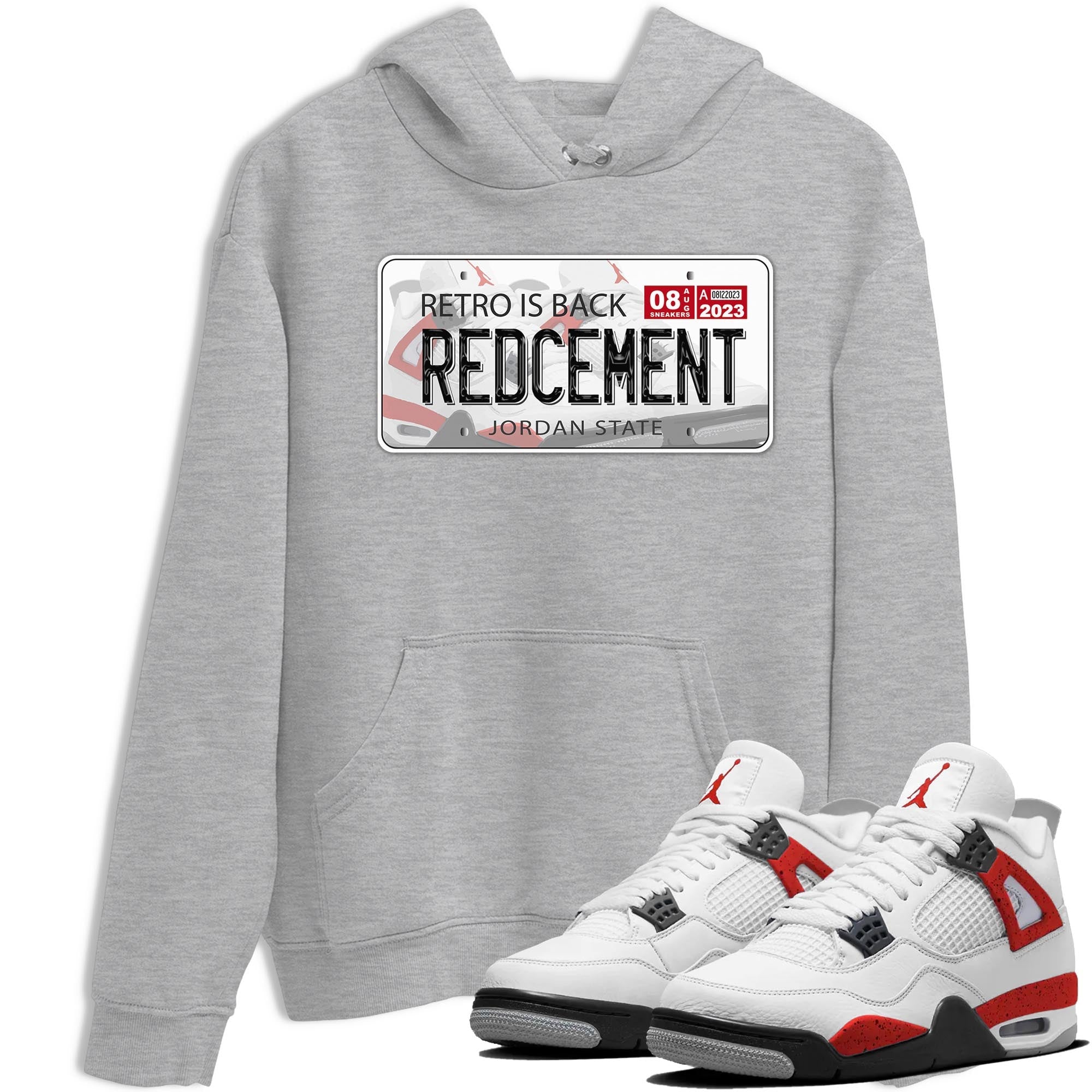 Jordan Plate snkmatch Tee - Air Jordan 4 Red Cement