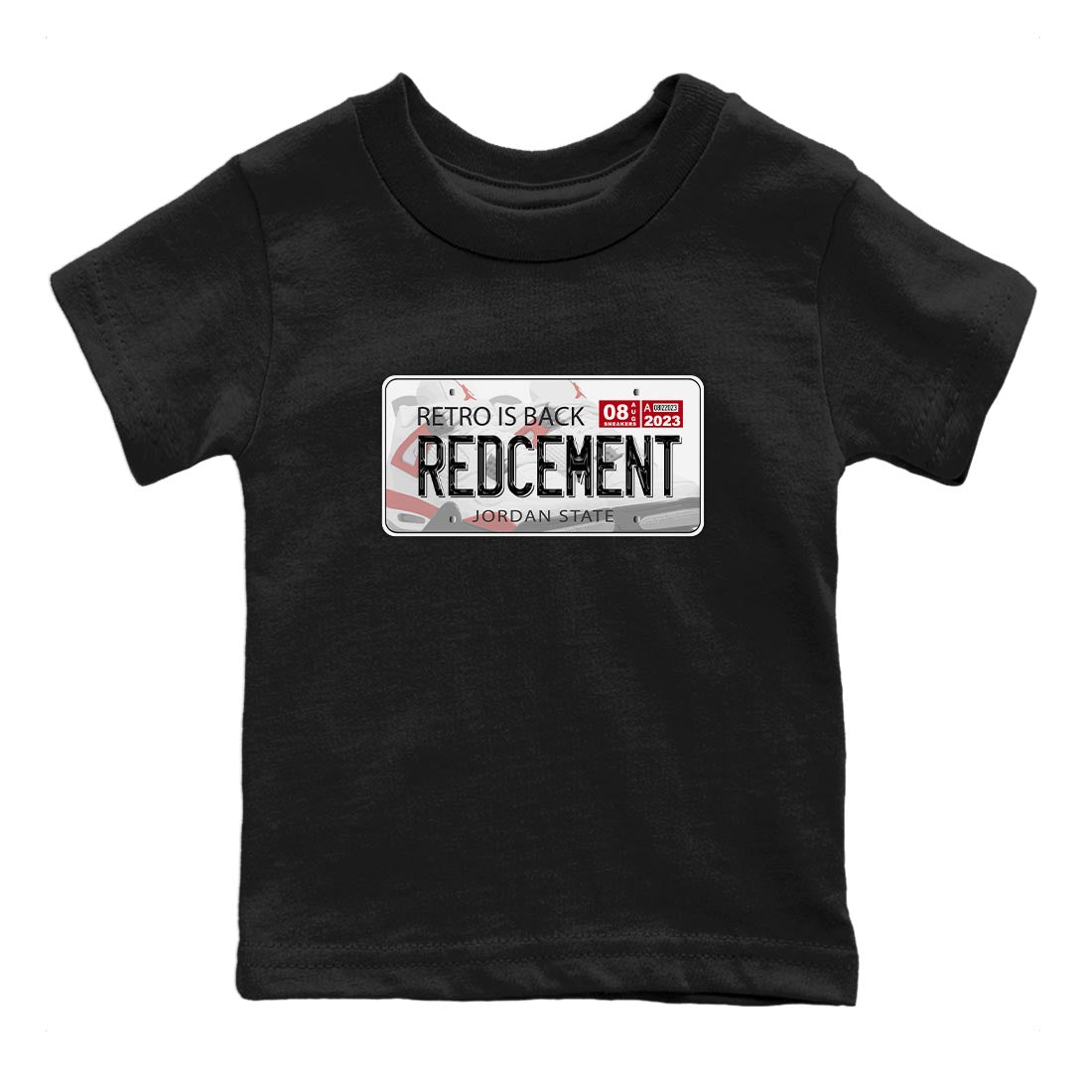 Jordan Plate snkmatch Tee Kids - Air Jordan 4 Red Cement