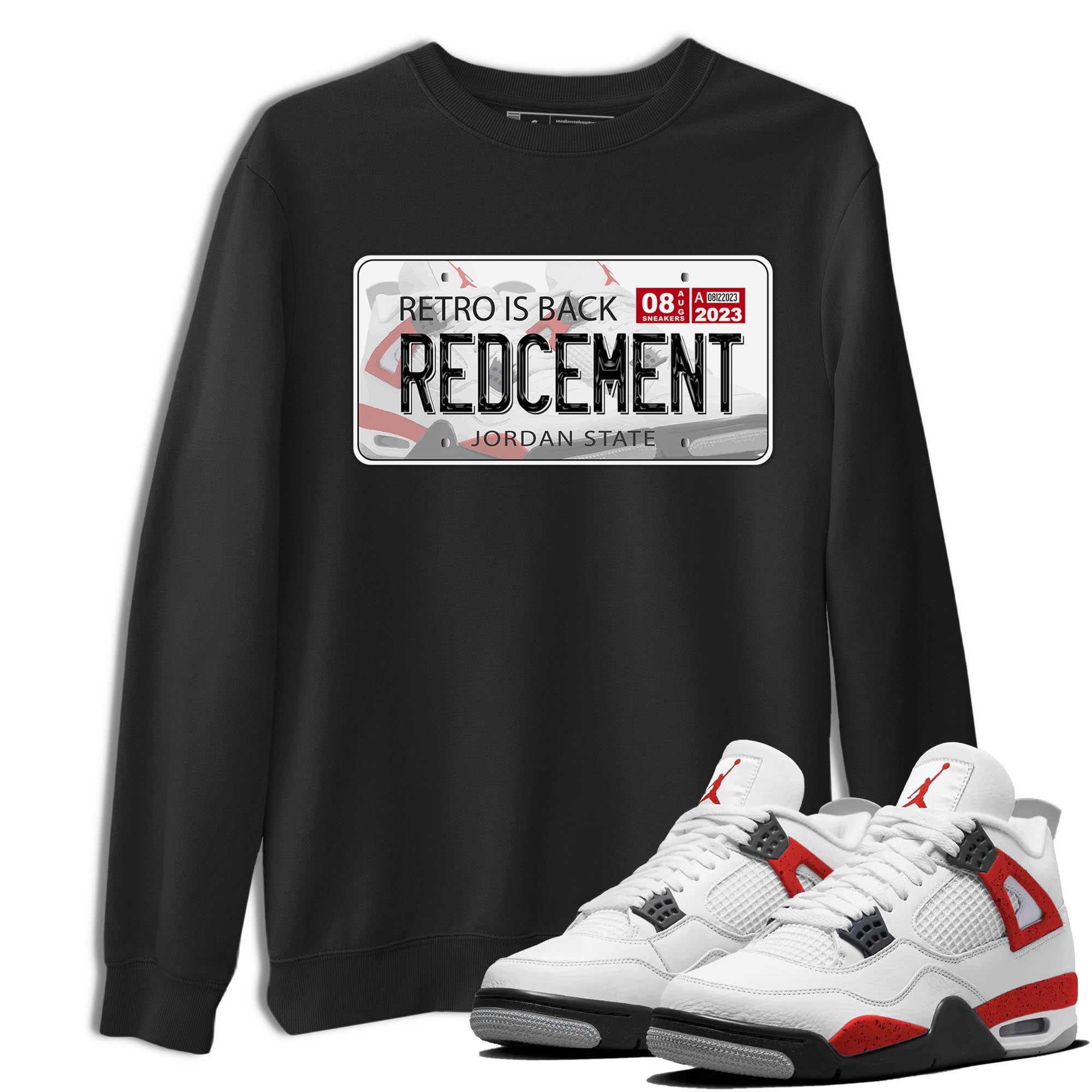 Jordan Plate snkmatch Tee - Air Jordan 4 Red Cement