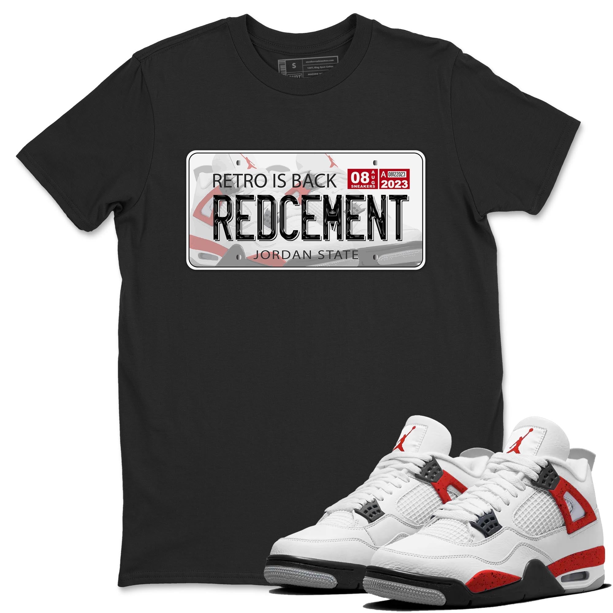 Jordan Plate snkmatch Tee - Air Jordan 4 Red Cement