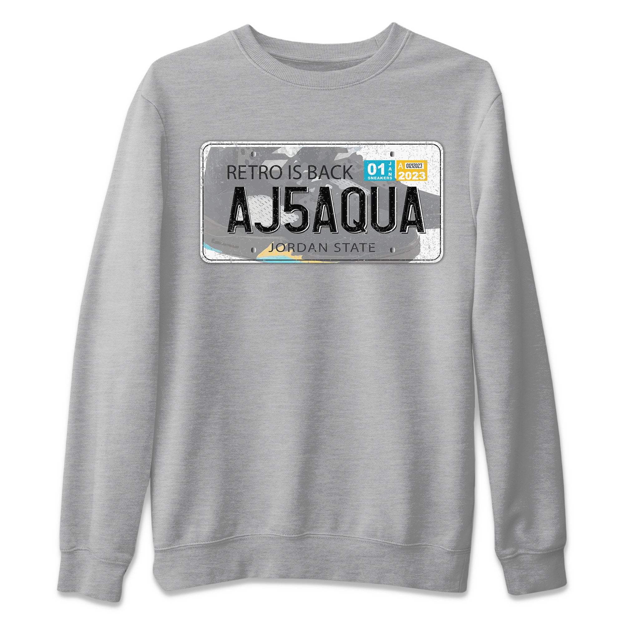 Jordan Plate Unisex Tops - Air Jordan 5 Aqua