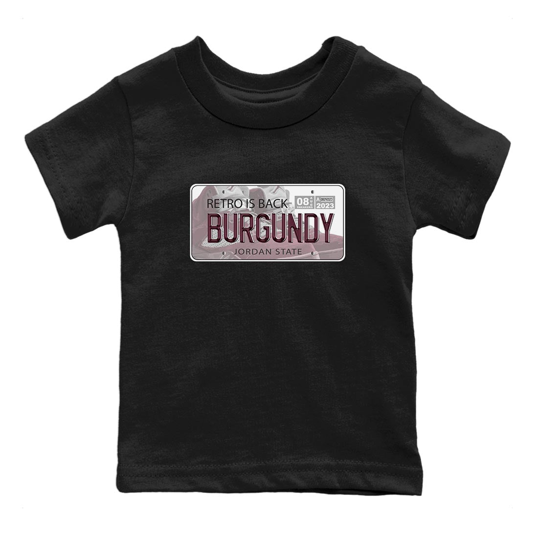 Jordan Plate snkmatch Tee Kids - Air Jordan 5 Burgundy
