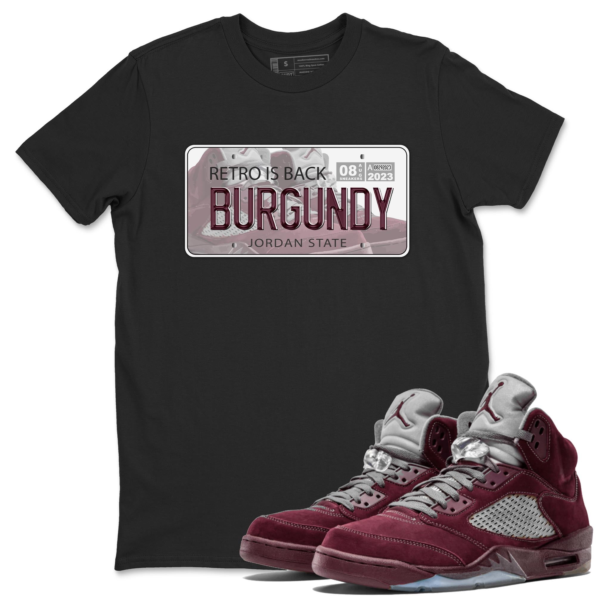 Jordan Plate snkmatch Tee - Air Jordan 5 Burgundy