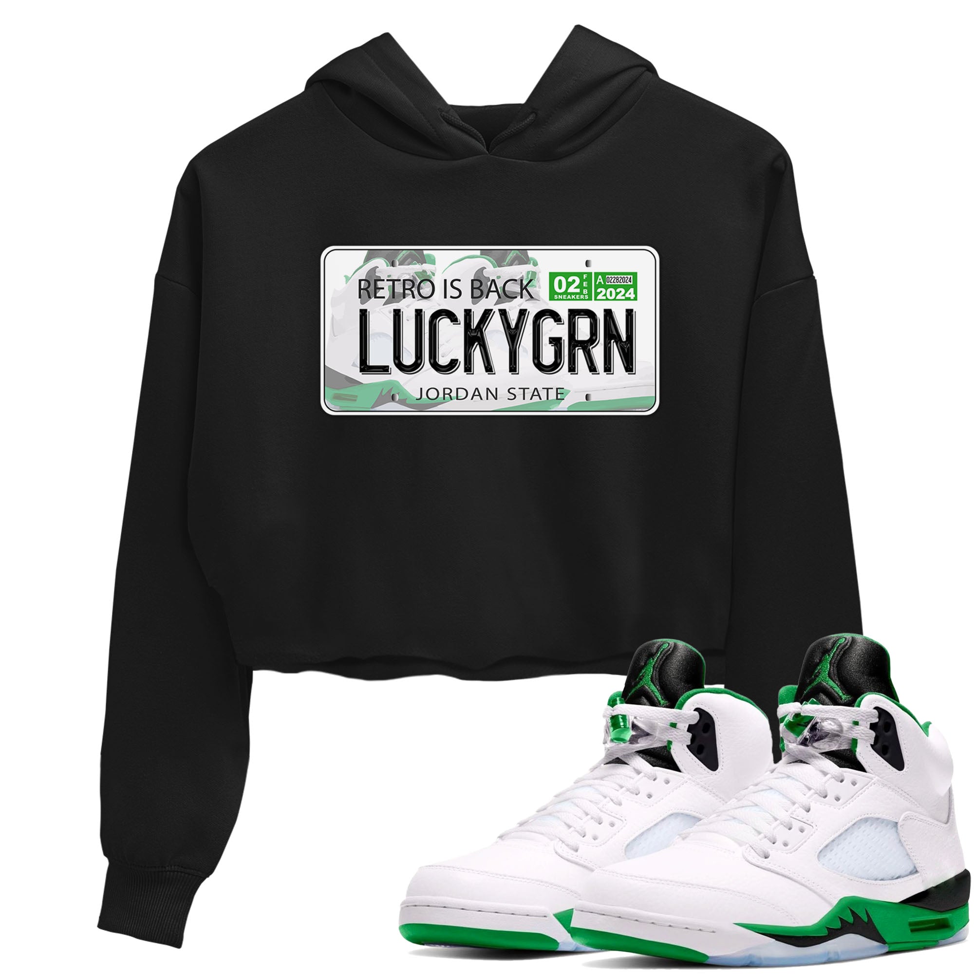 Jordan Plate snkmatch Women's Top - Air Jordan 5 Lucky Green