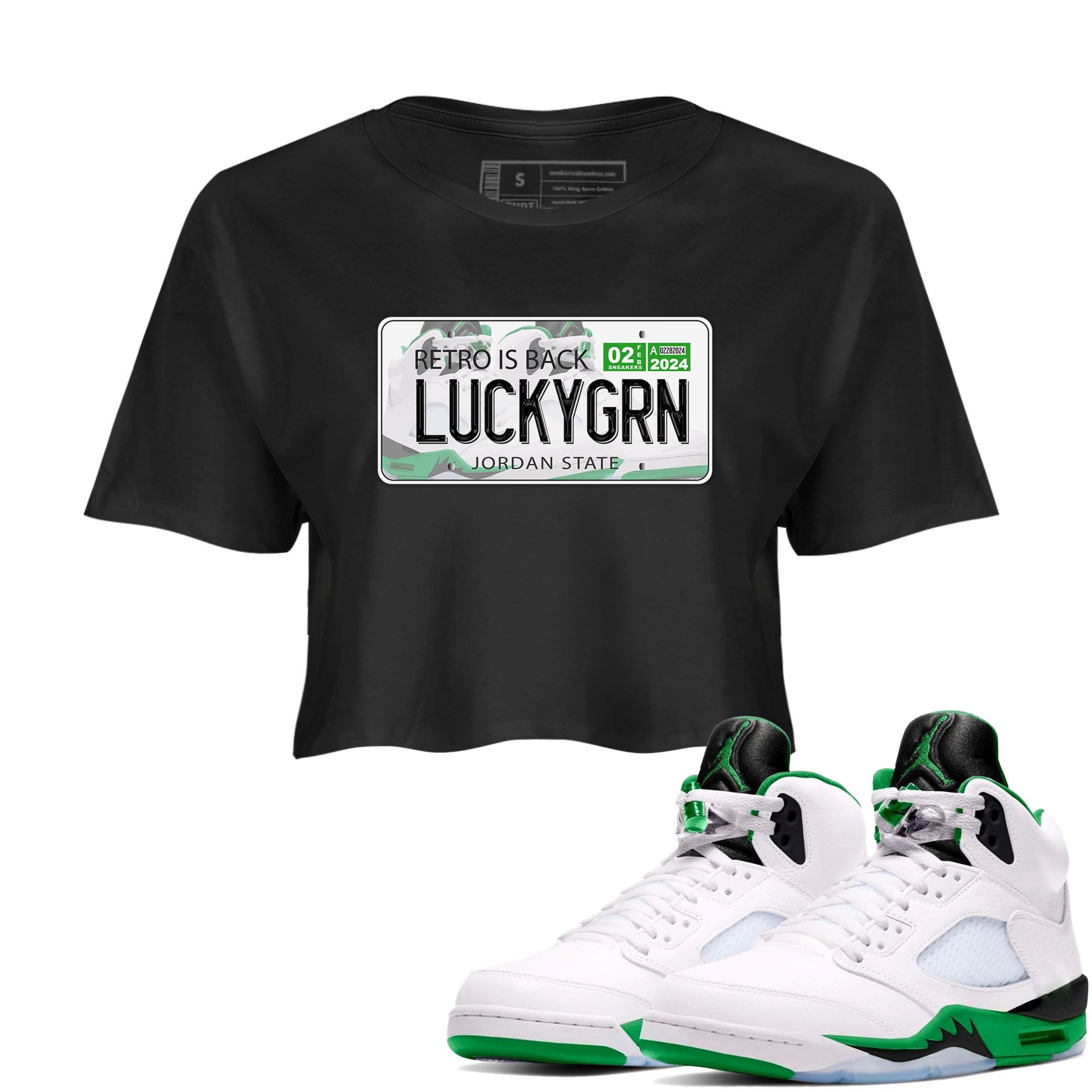Jordan Plate snkmatch Women's Top - Air Jordan 5 Lucky Green