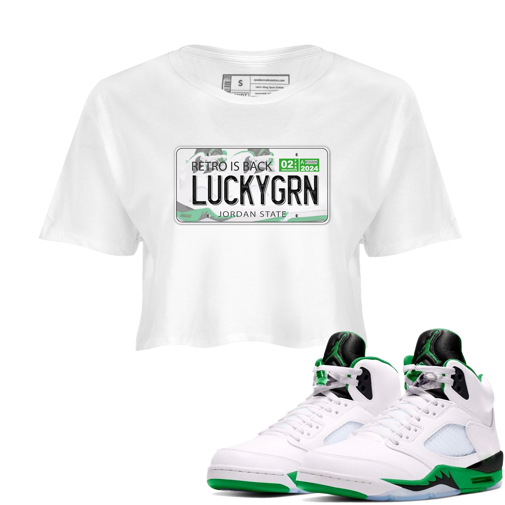 Jordan Plate snkmatch Women's Top - Air Jordan 5 Lucky Green