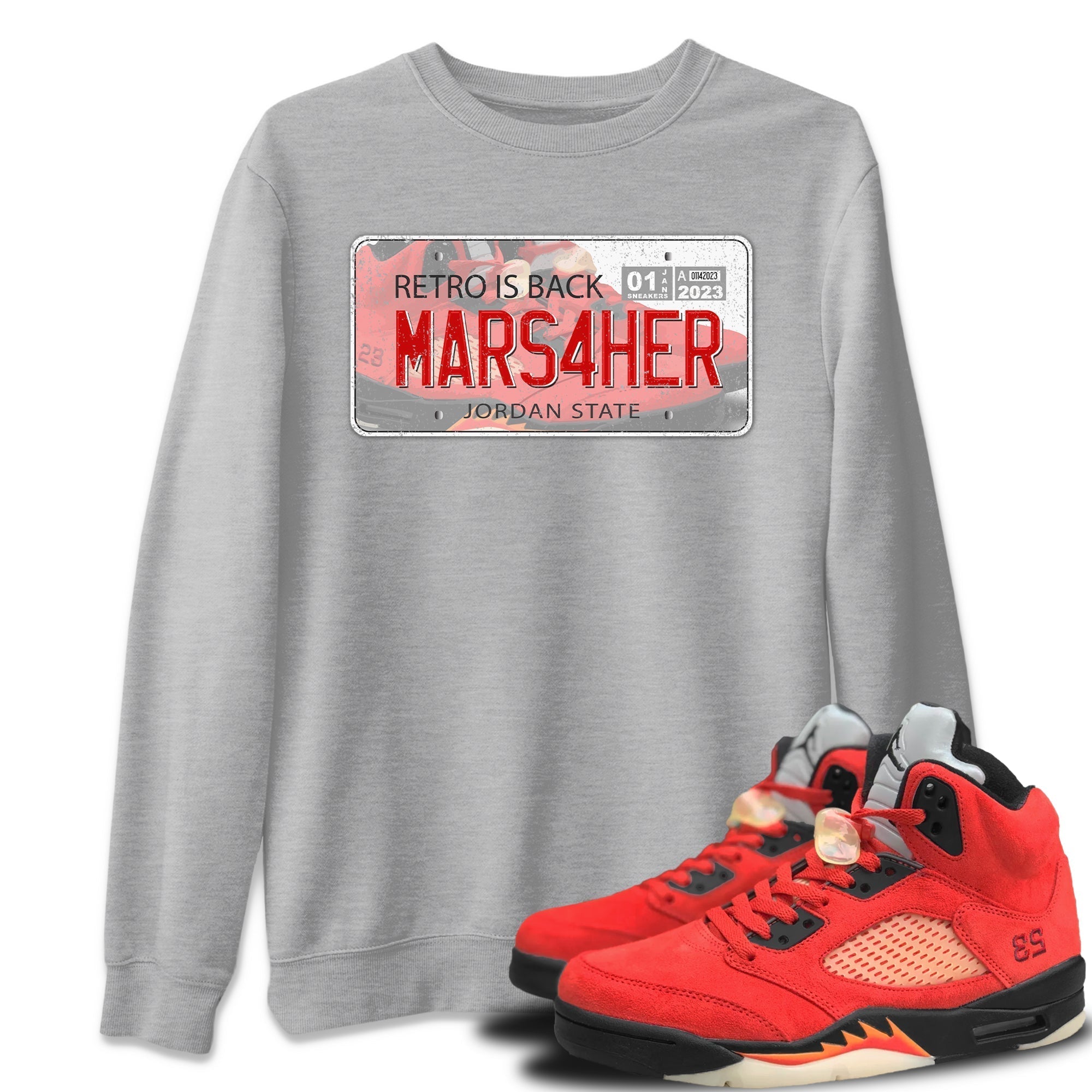 Jordan Plate Unisex Tops - Air Jordan 5 Mars For Her