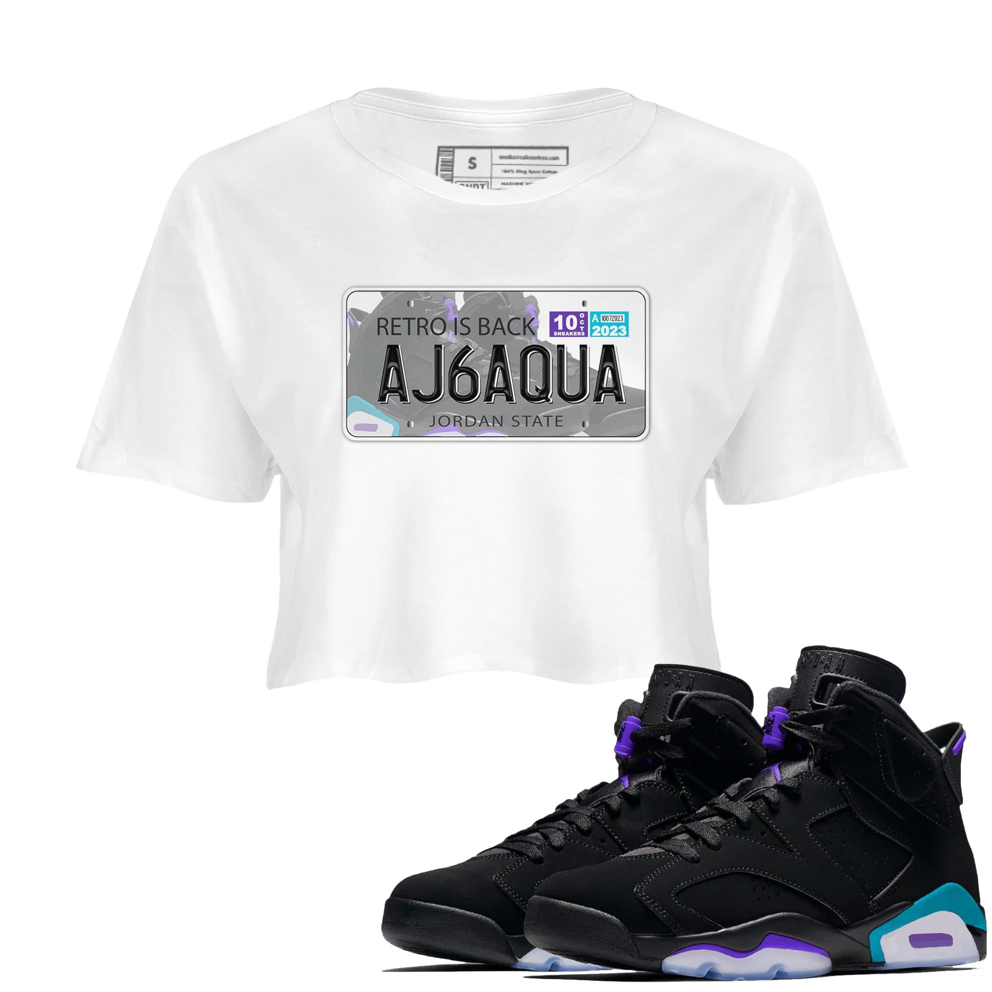 Jordan Plate snkmatch Women's Top - Air Jordan 6 Aqua
