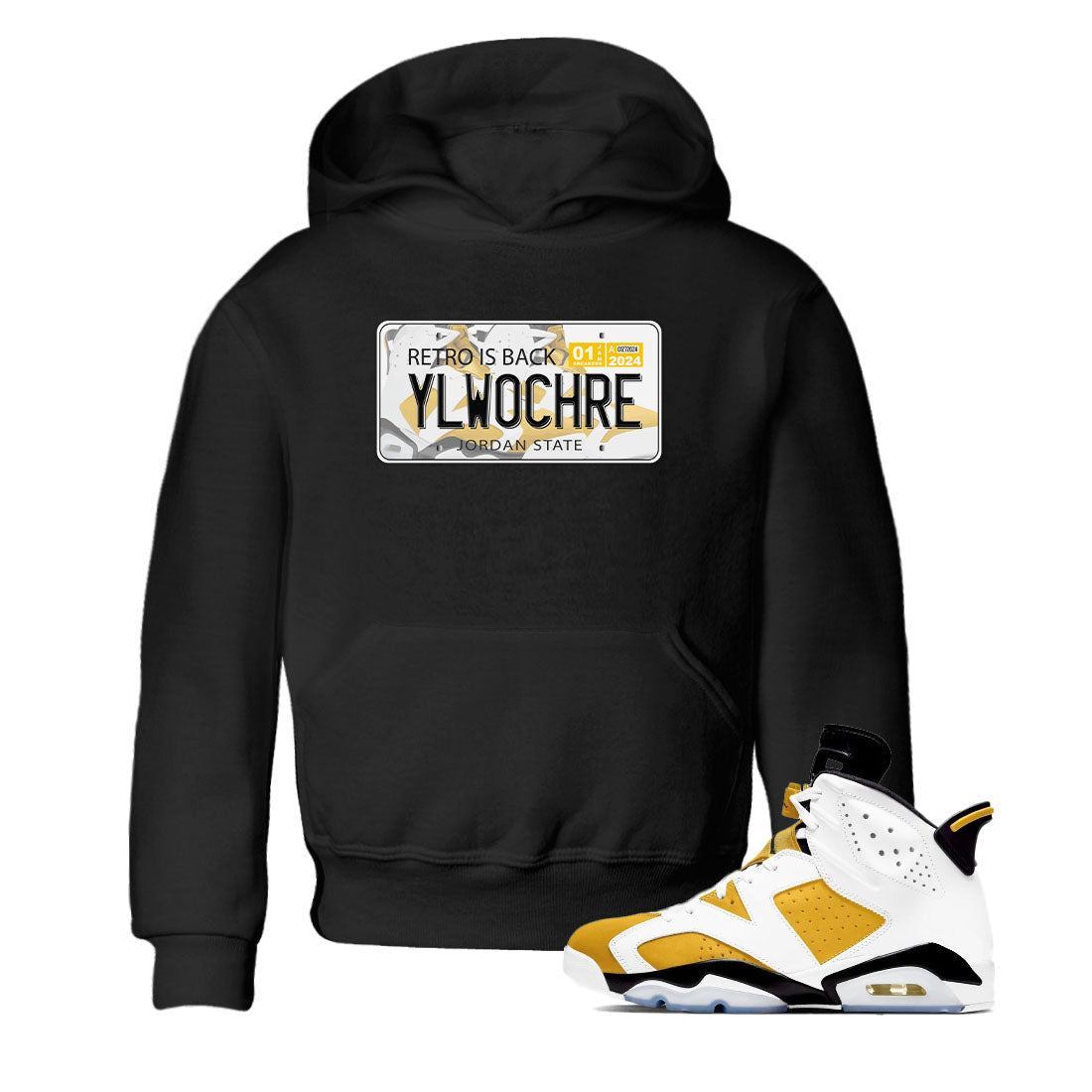 Jordan plate snkmatch Tees Kids - Air Jordan 6 Yellow Ochre