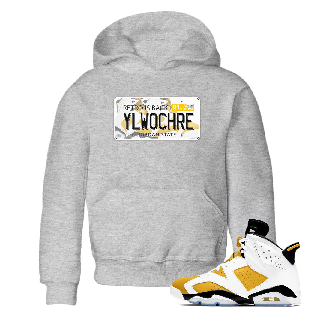 Jordan plate snkmatch Tees Kids - Air Jordan 6 Yellow Ochre