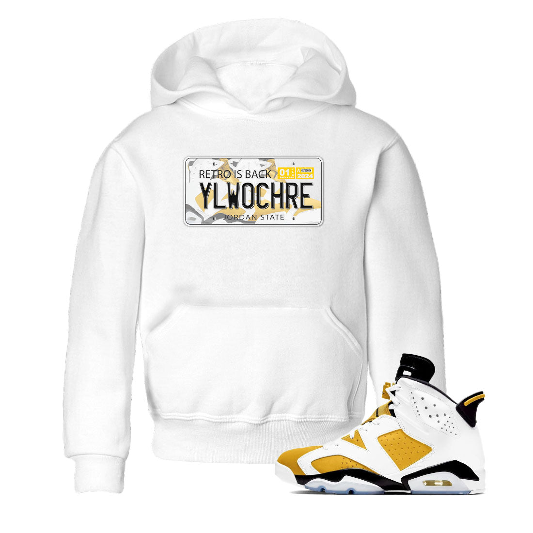 Jordan plate snkmatch Tees Kids - Air Jordan 6 Yellow Ochre