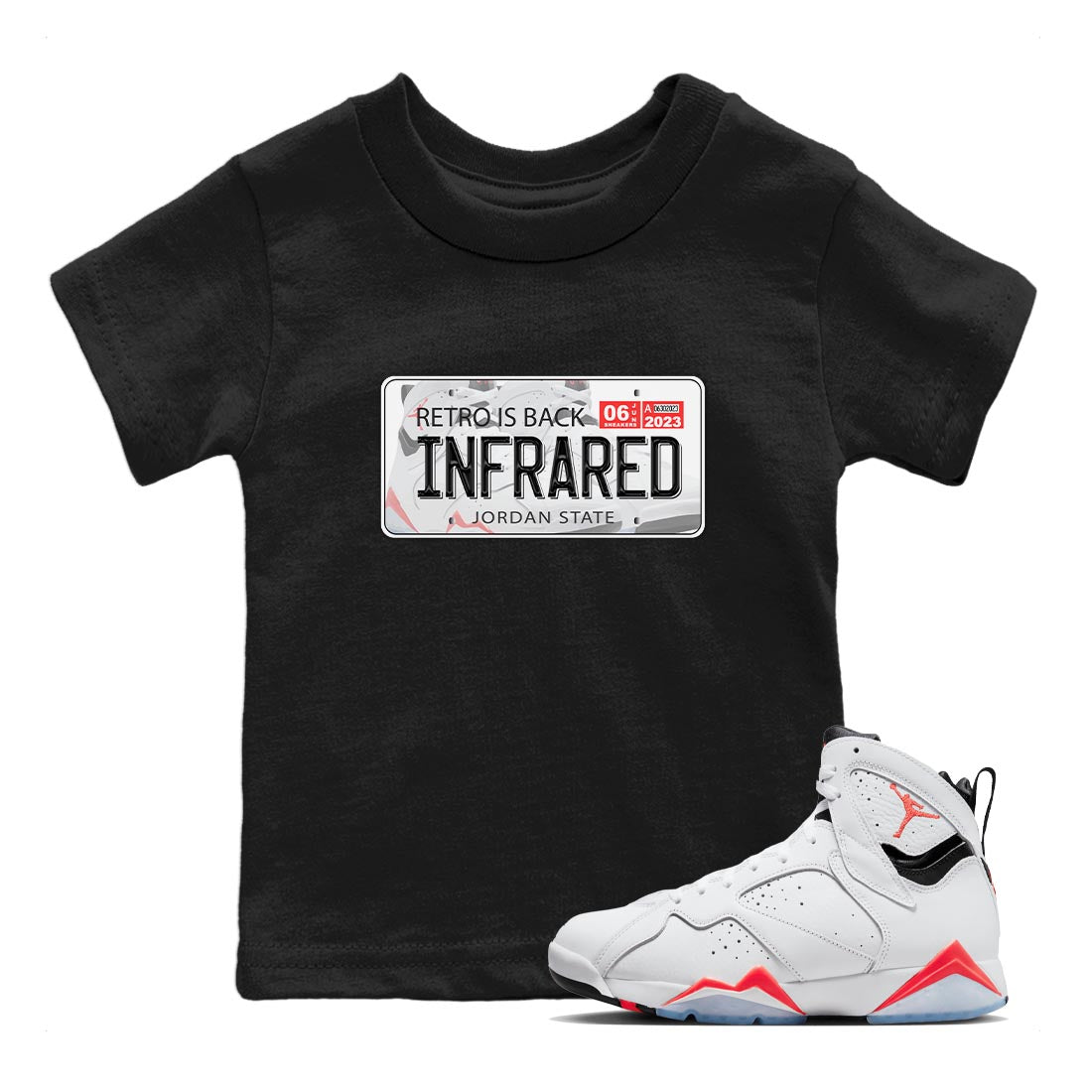 Jordan Plate snkmatch Tee Kids - Air Jordan 7 White Infrared