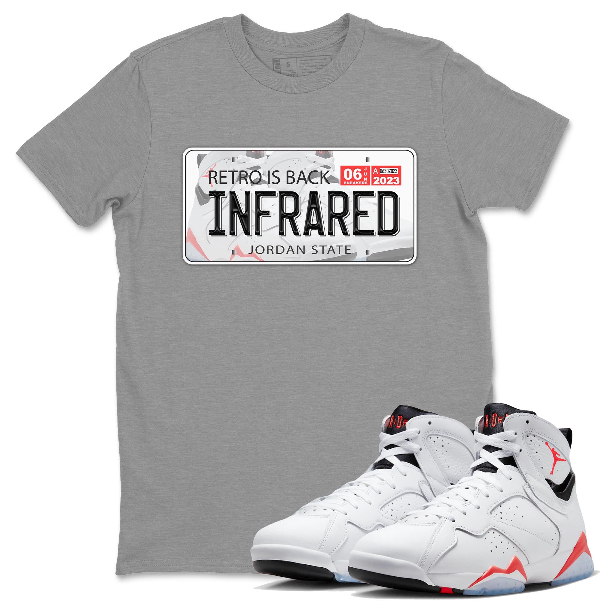 Jordan Plate snkmatch Tee - Air Jordan 7 White Infrared