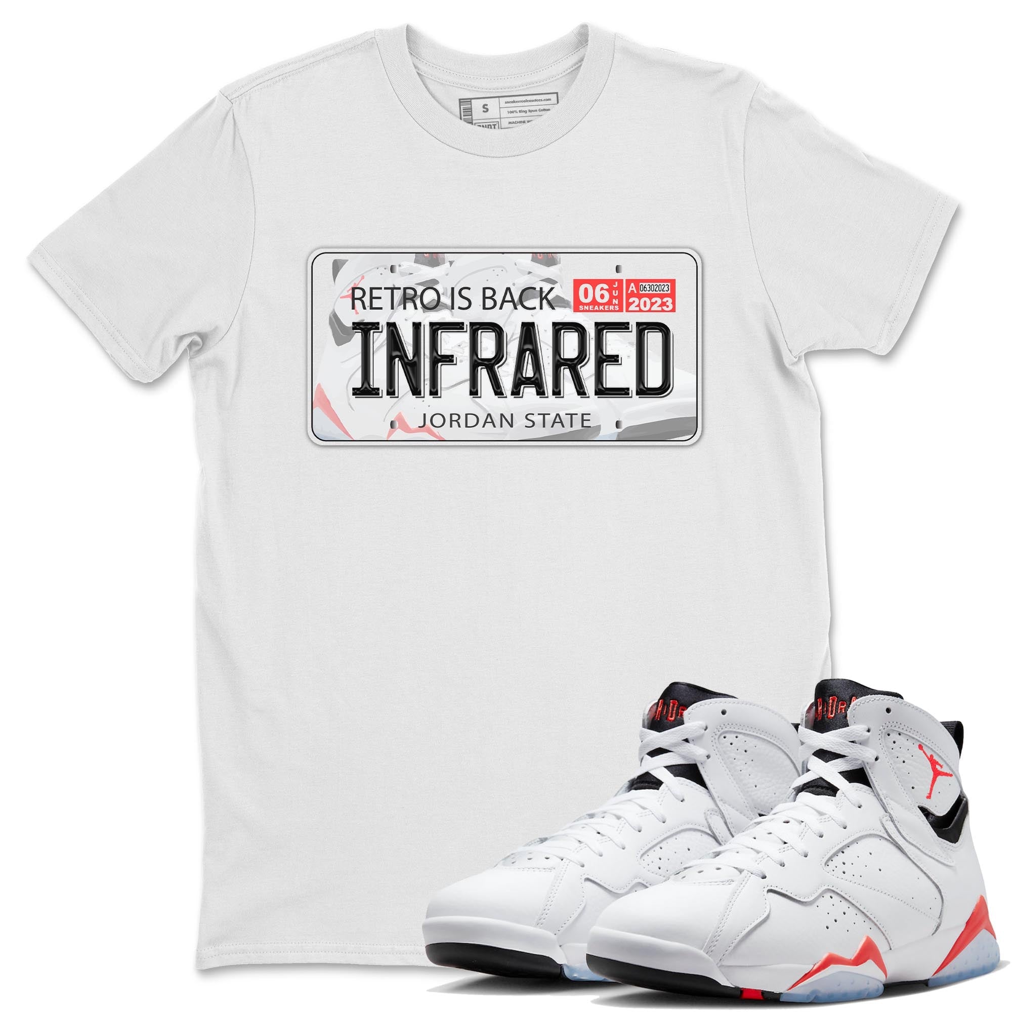 Jordan Plate snkmatch Tee - Air Jordan 7 White Infrared