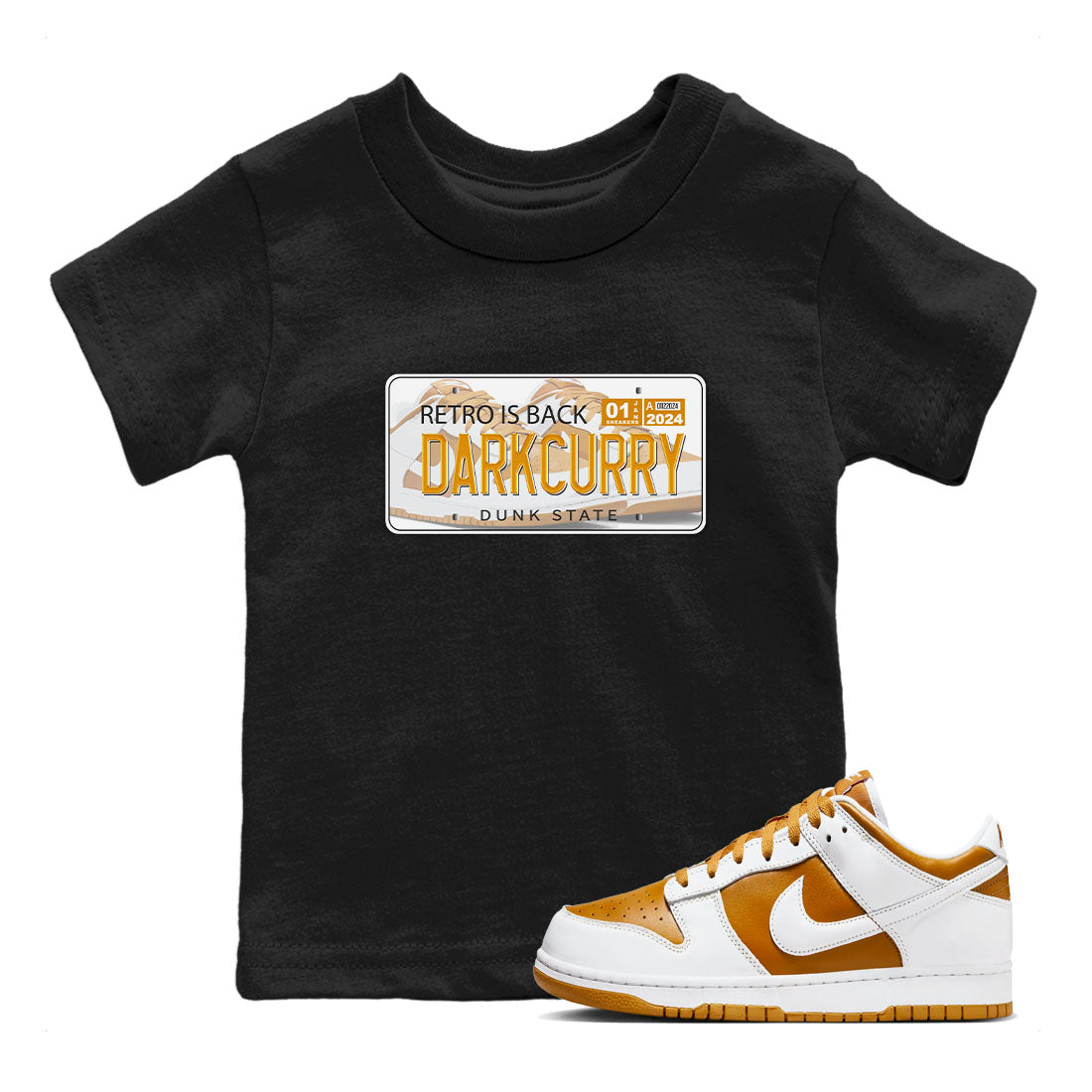 Jordan plate snkmatch Tees Kids - Dunk Dark Curry