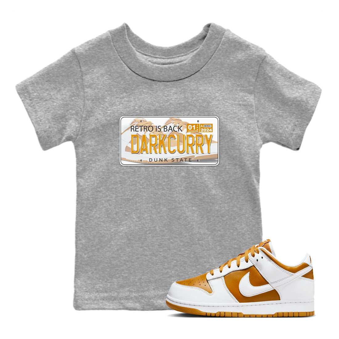 Jordan plate snkmatch Tees Kids - Dunk Dark Curry