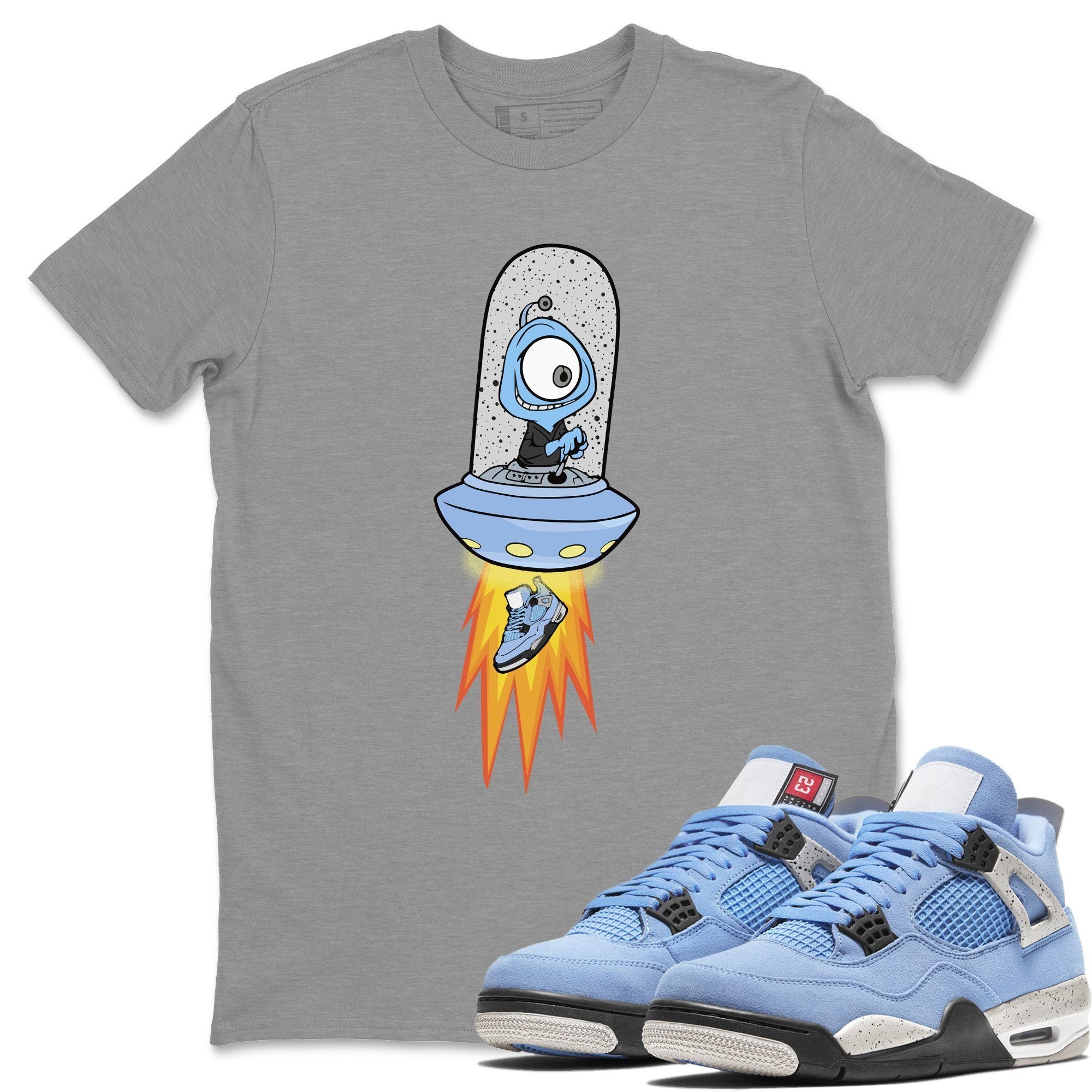 Alien Unisex Tops - Air Jordan 4 University Blue