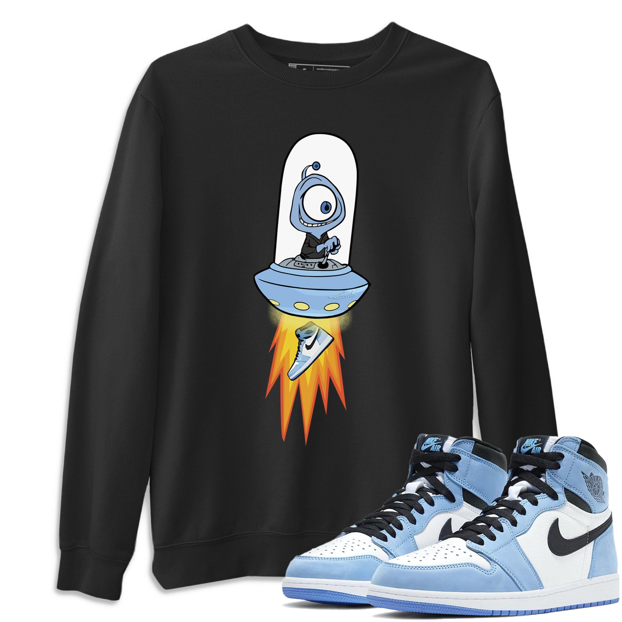 Alien Unisex Tops - Air Jordan 1 University Blue