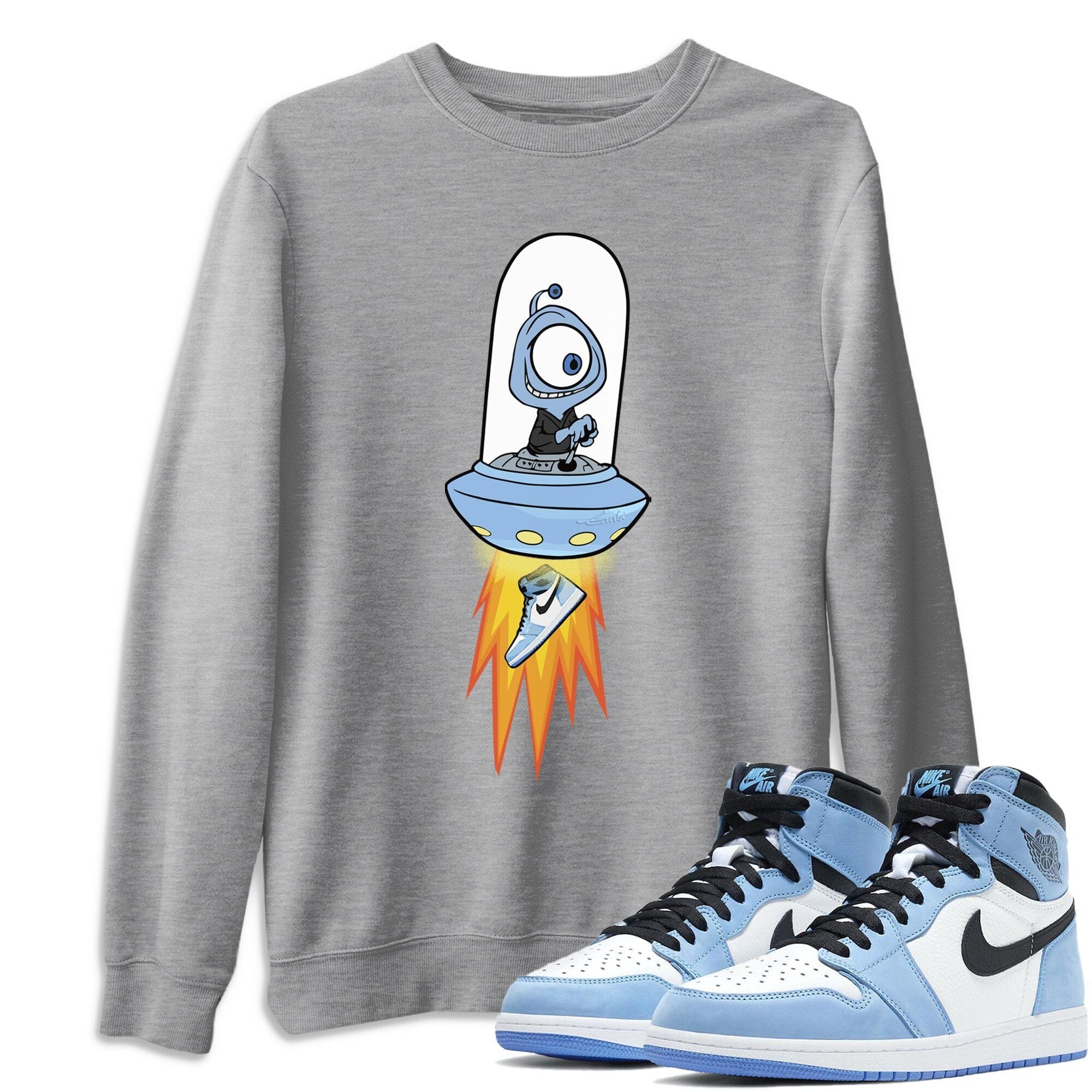 Alien Unisex Tops - Air Jordan 1 University Blue