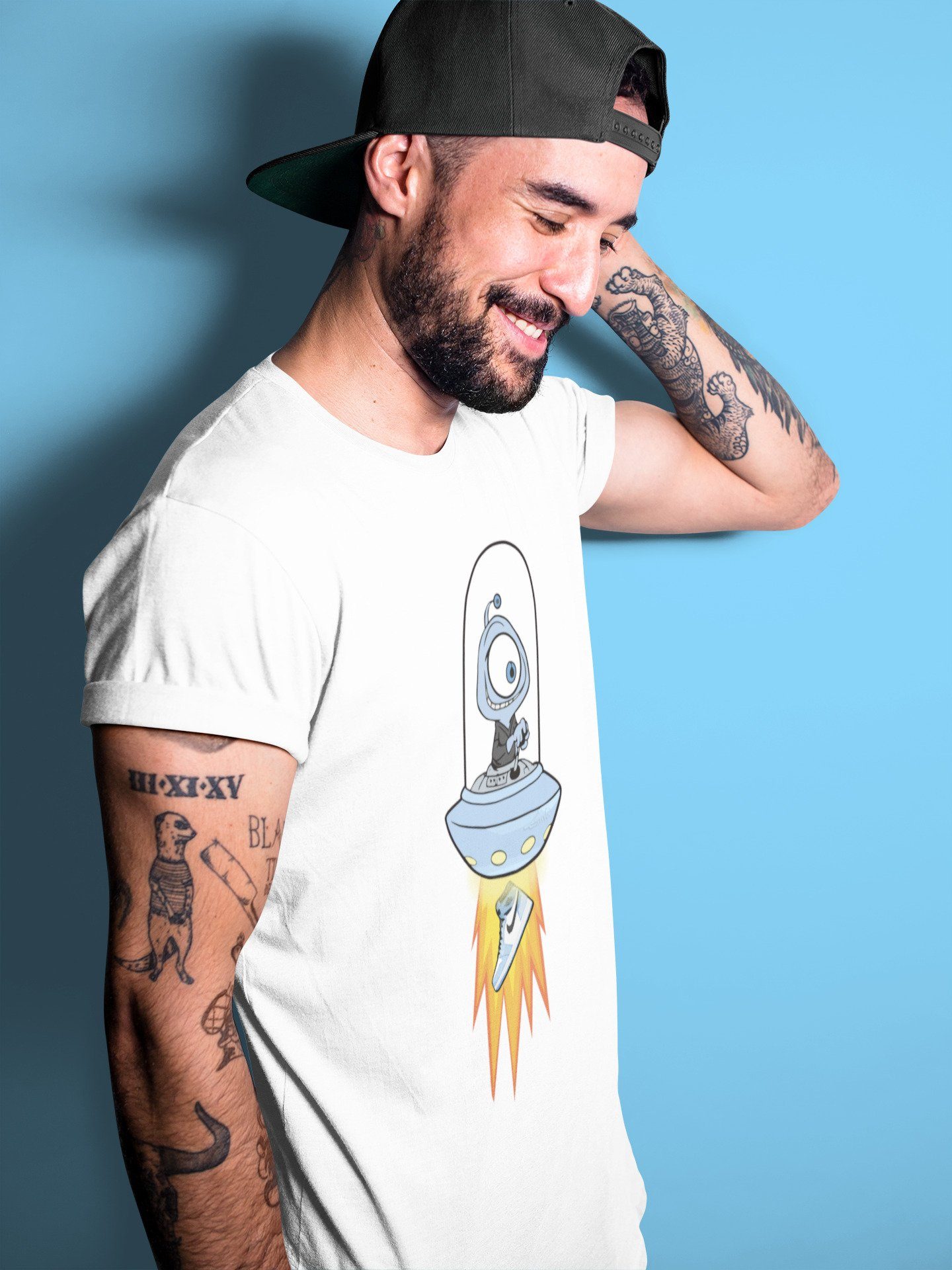 Alien Unisex Tops - Air Jordan 1 University Blue