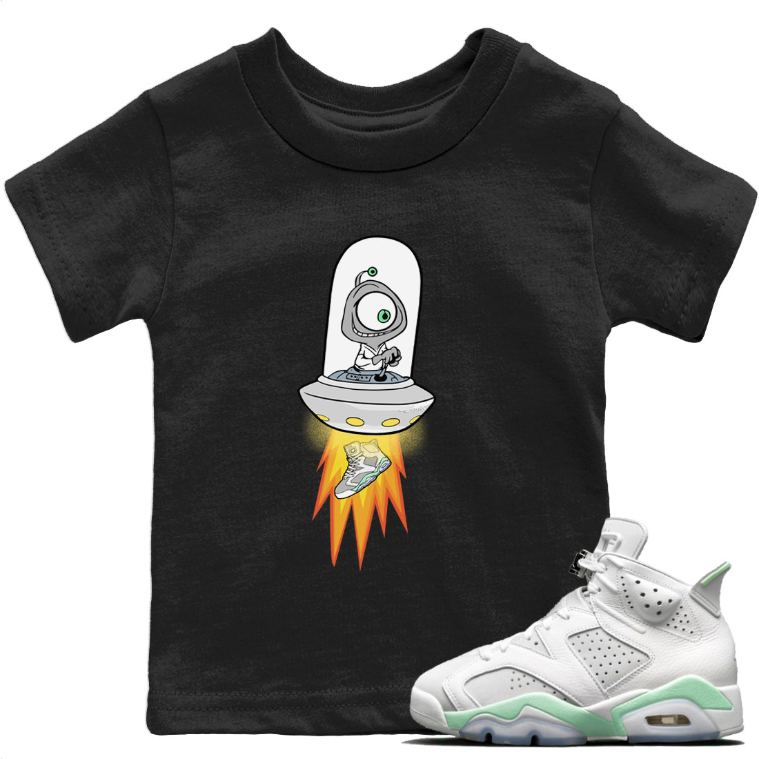 Alien Kids Tops - Air Jordan 6 Mint Foam