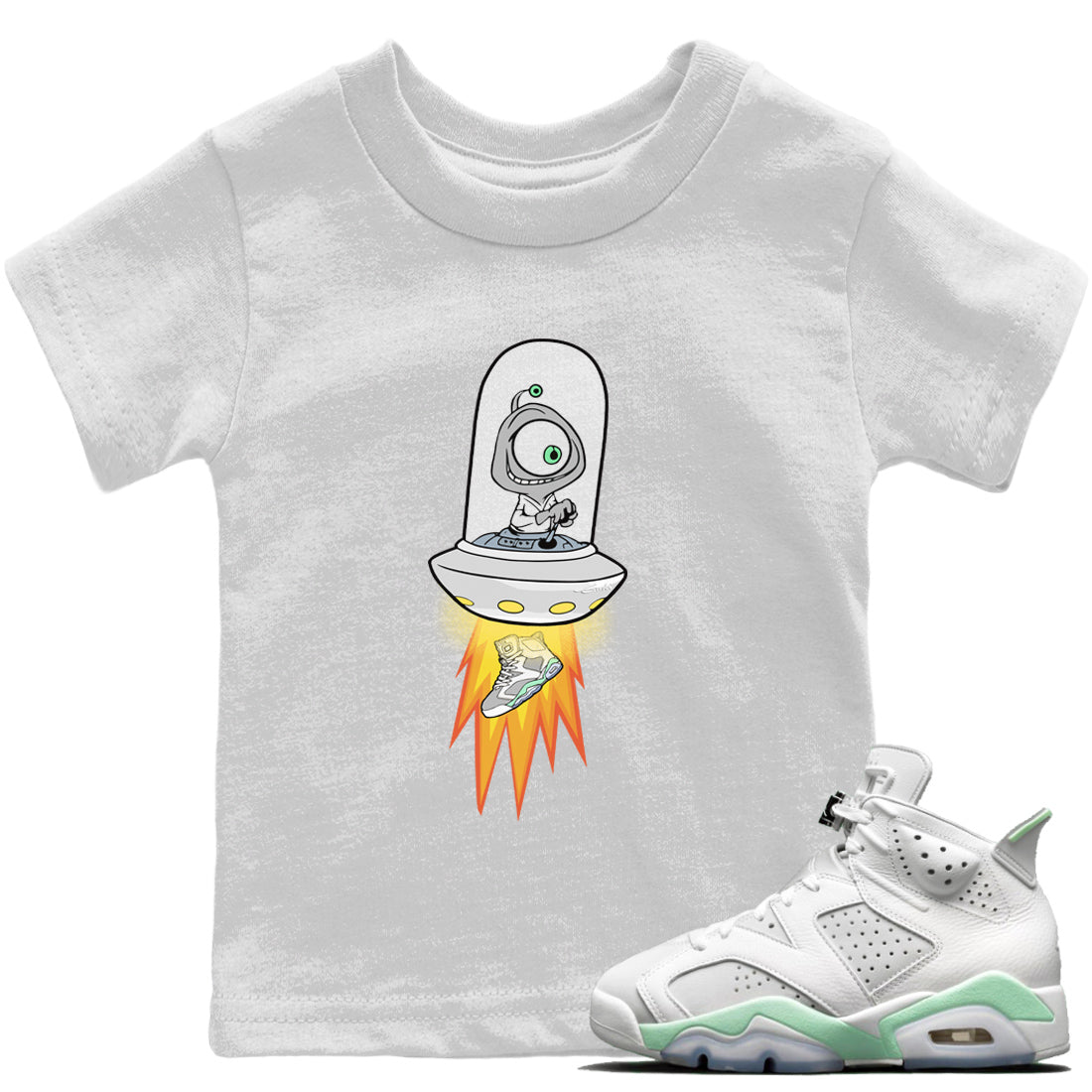 Alien Kids Tops - Air Jordan 6 Mint Foam