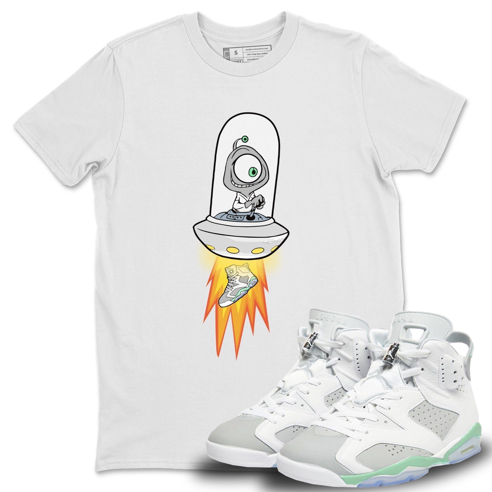 Alien Unisex Tops - Air Jordan 6 Mint Foam