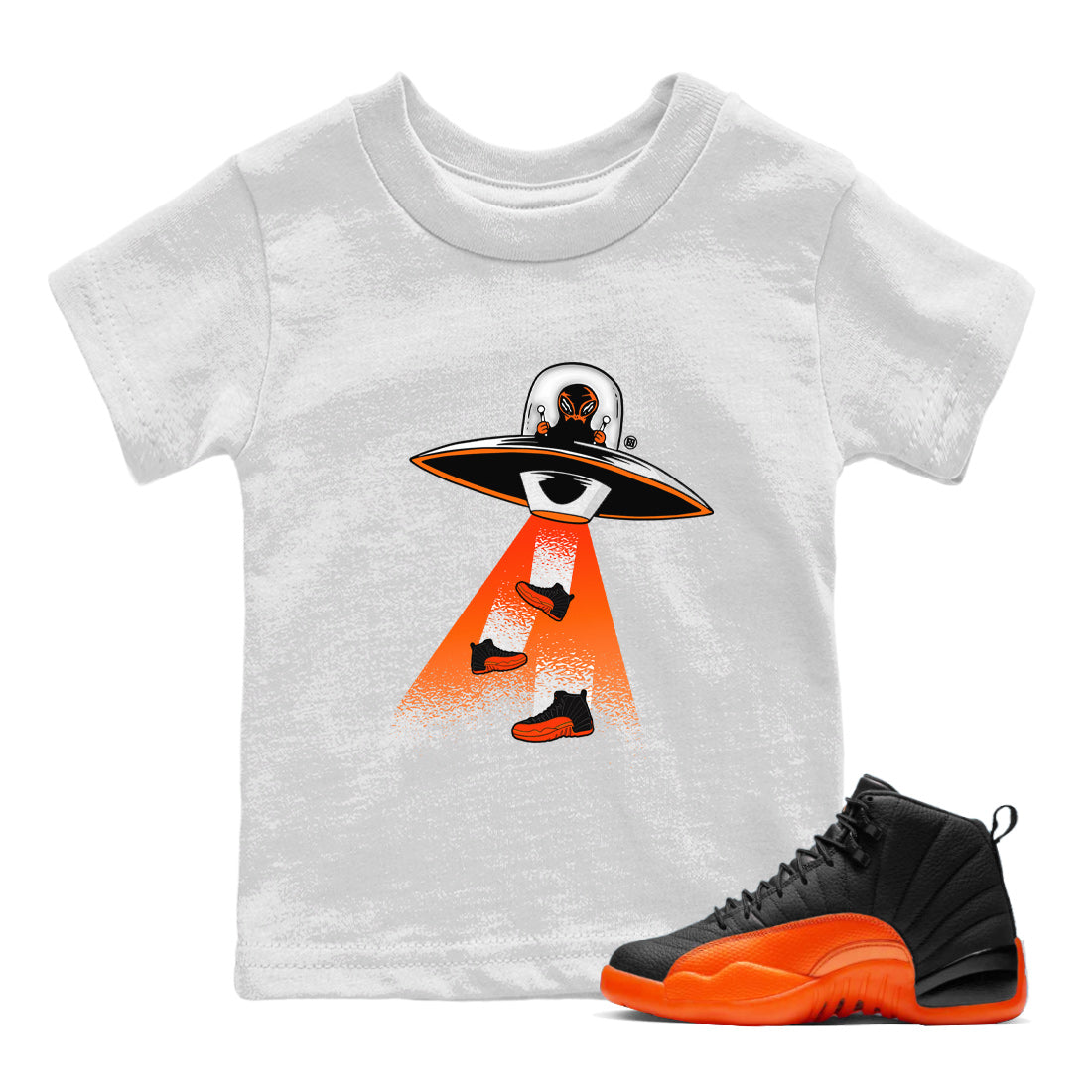 Alien Thief Kids Tops - Air Jordan 12 Brilliant Orange
