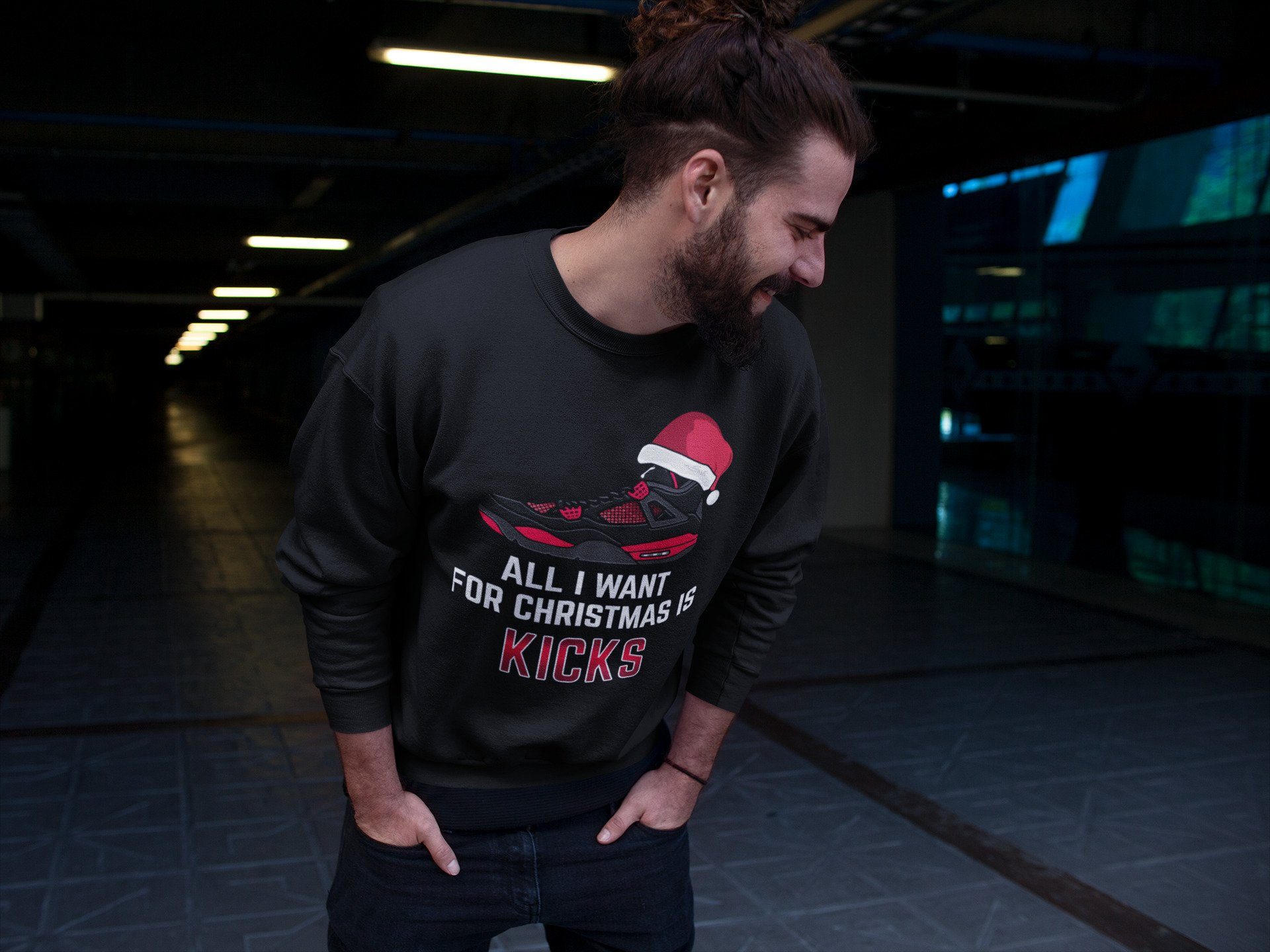 All I Want For Christmas Unisex Tops - Air Jordan 4 Red Thunder