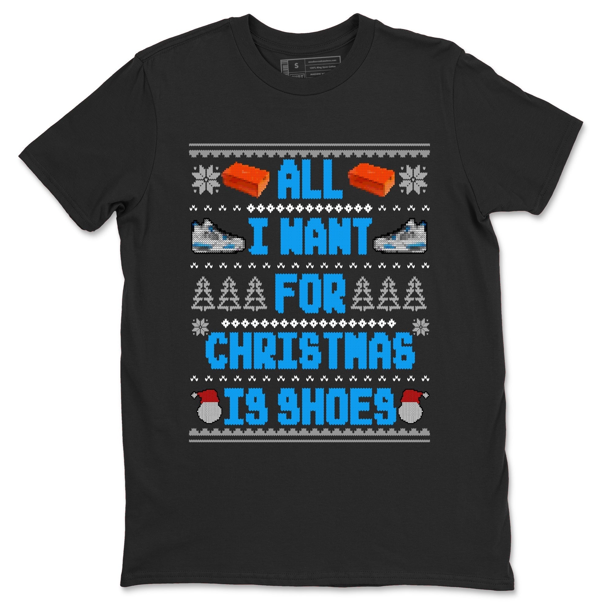 All I Want For Christmas Is Shoes snkmatch Tees - Air Jordan 4 Military Blue