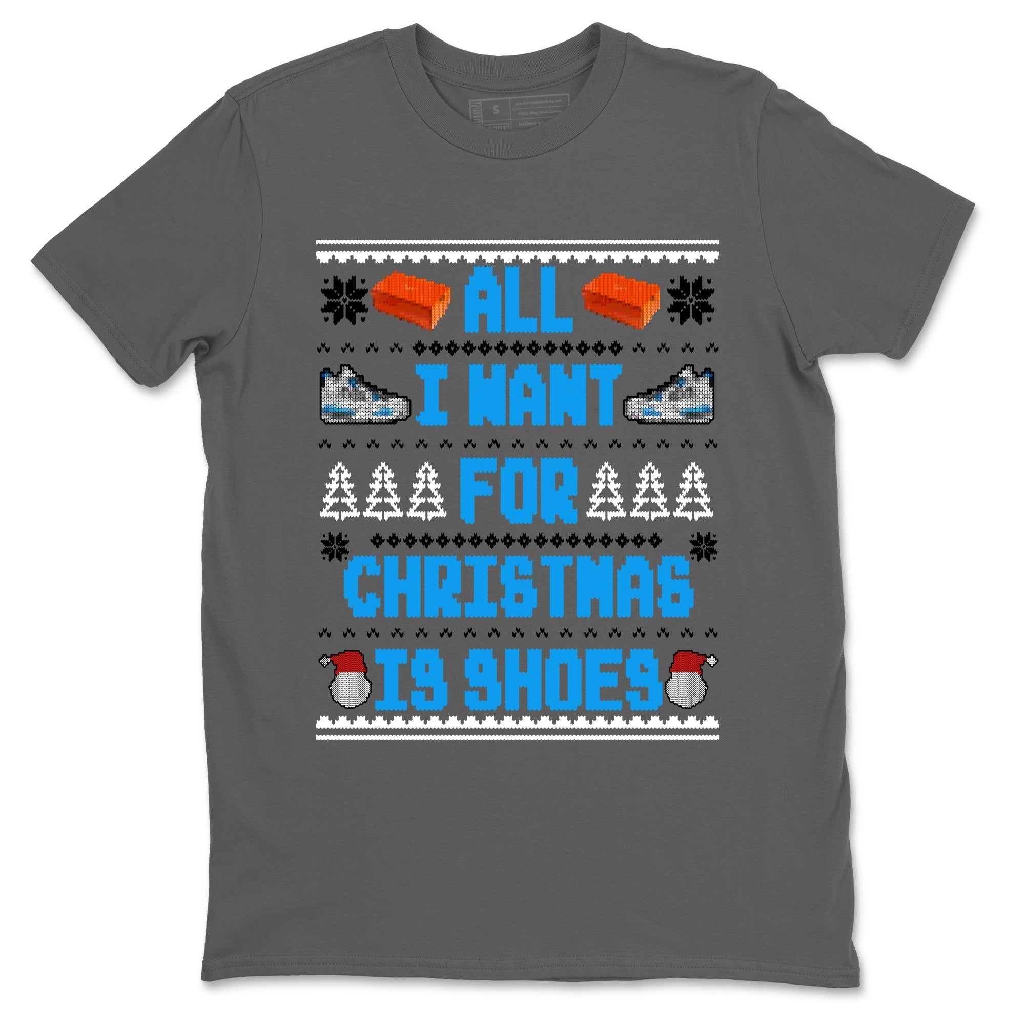 All I Want For Christmas Is Shoes snkmatch Tees - Air Jordan 4 Military Blue