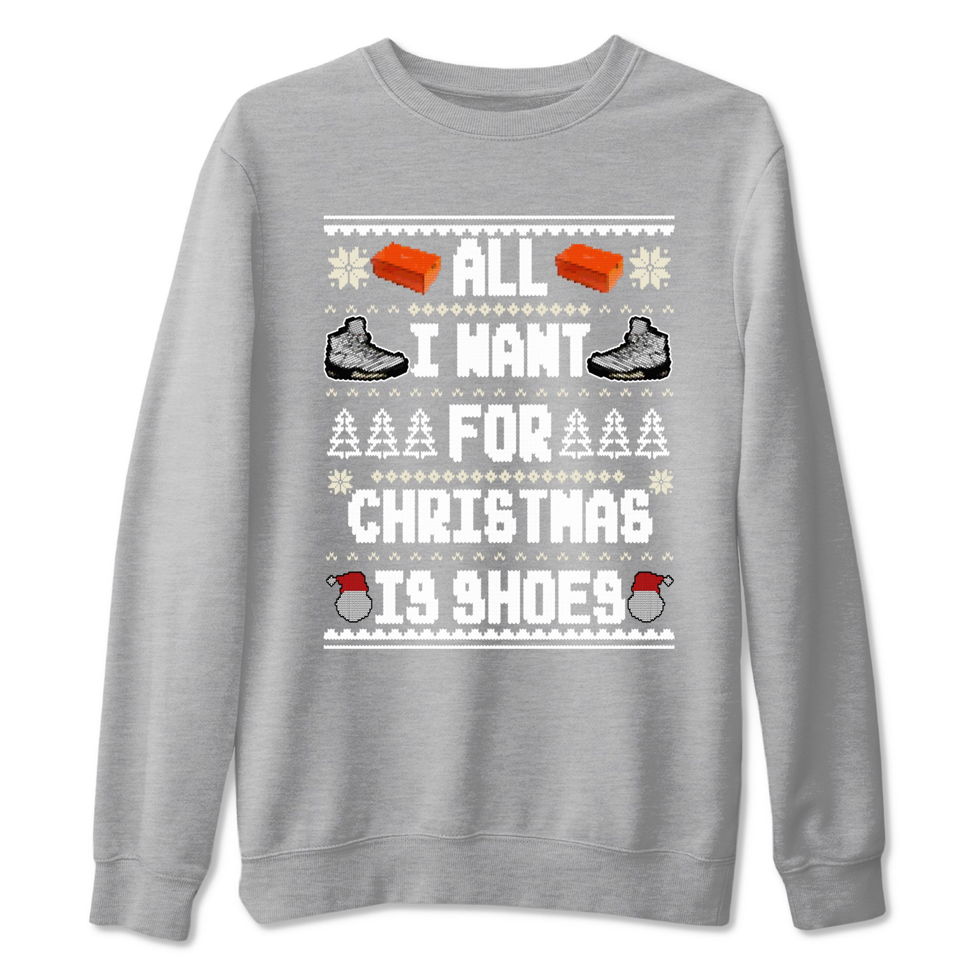 All I Want For Christmas Is Shoes snkmatch Tees - Air Jordan 5 White Black