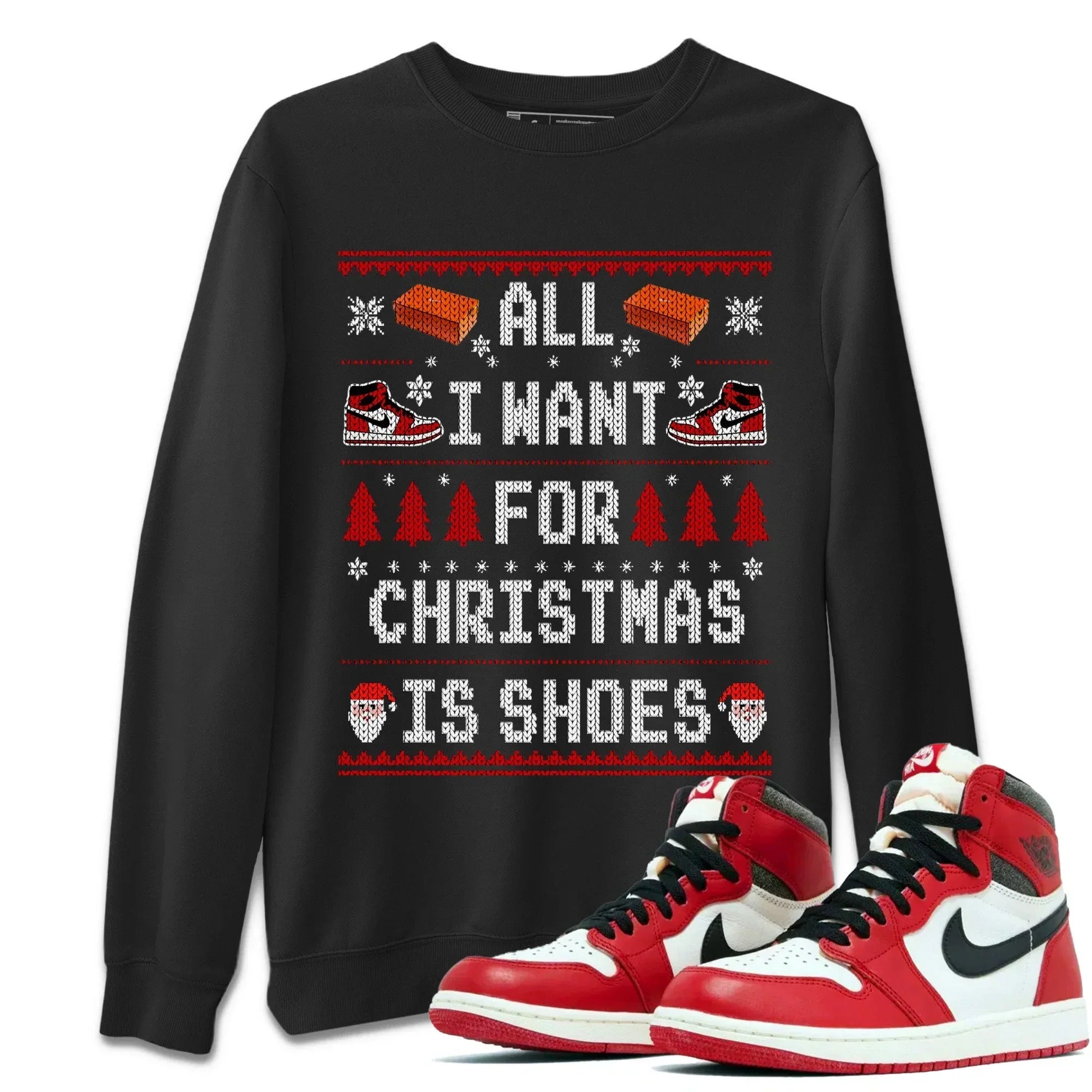 All i want for christmas is shoes Unisex Tops - Air Jordan 1 Lost & Found