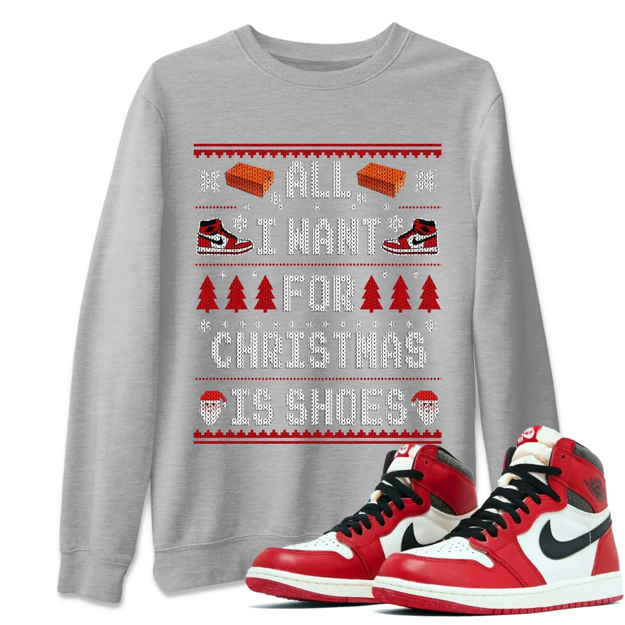 All i want for christmas is shoes Unisex Tops - Air Jordan 1 Lost & Found