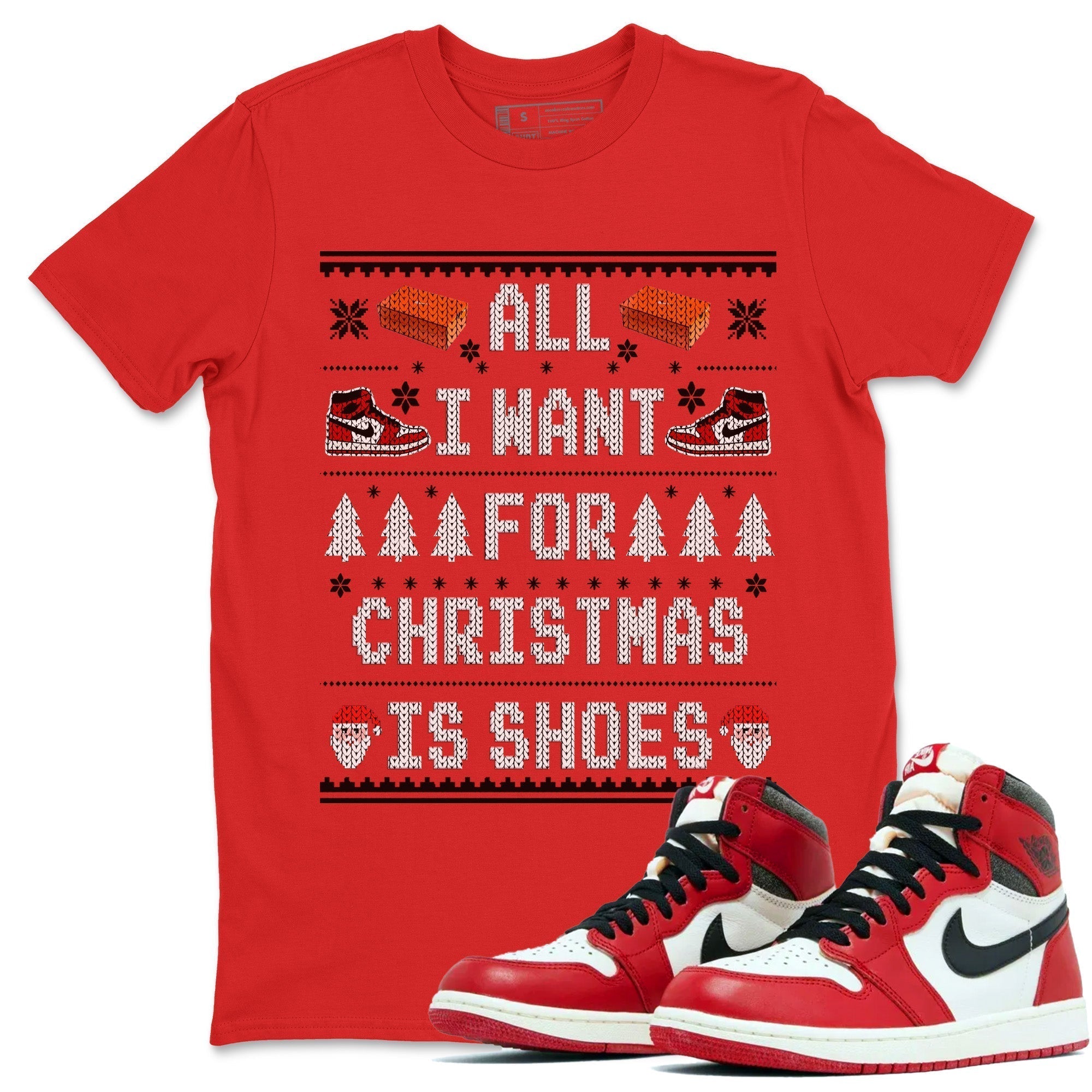 All i want for christmas is shoes Unisex Tops - Air Jordan 1 Lost & Found