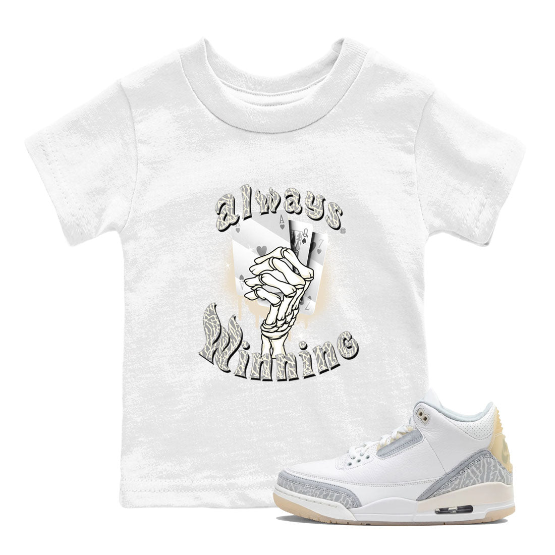 Always Winning snkmatch Tees Kids - Air Jordan 3 Ivory