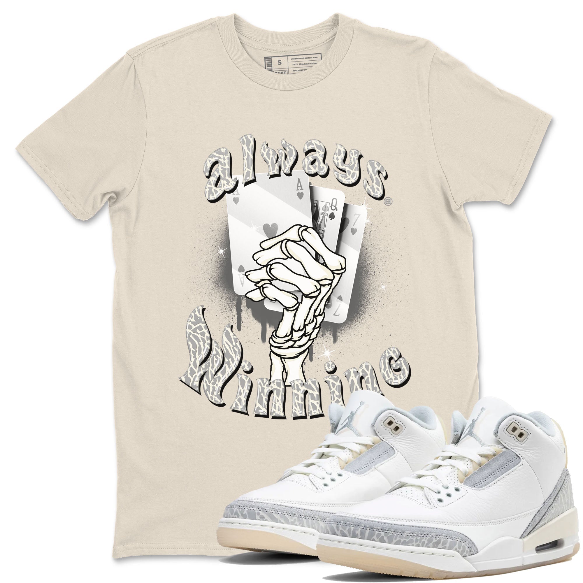 Always Winning snkmatch Tees - Air Jordan 3 Ivory