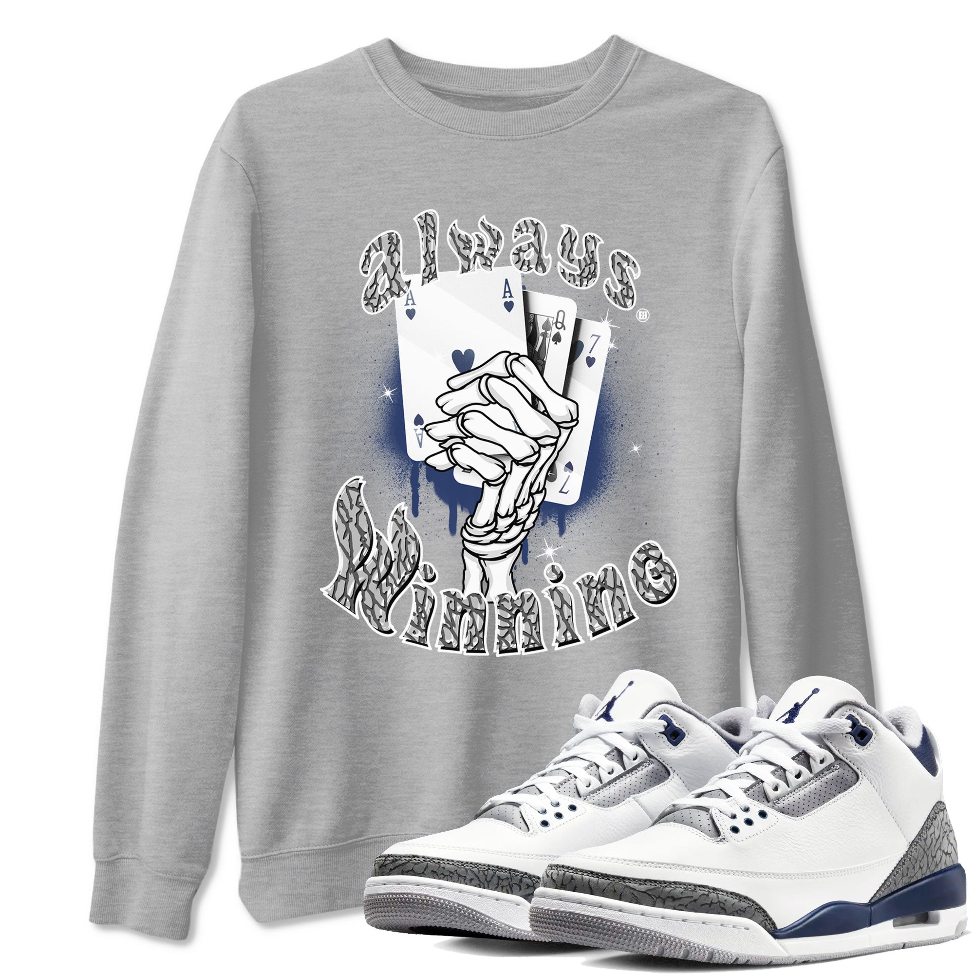 Always Winning snkmatch Tees - Air Jordan 3 Midnight Navy 2023