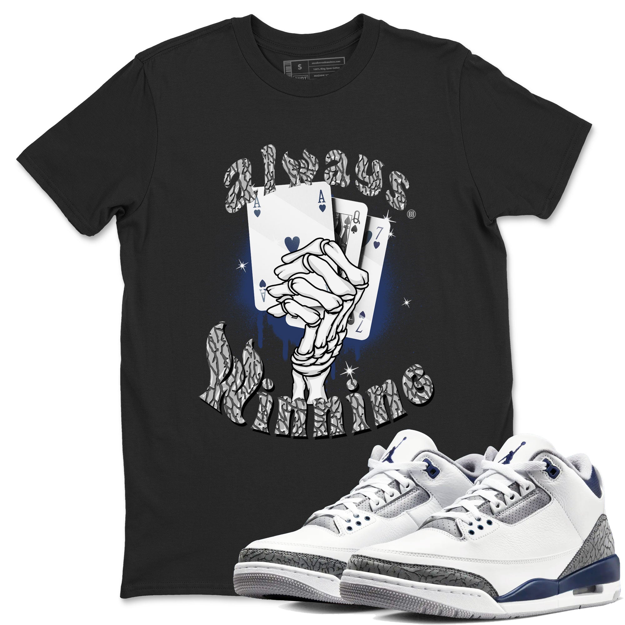 Always Winning snkmatch Tees - Air Jordan 3 Midnight Navy 2023