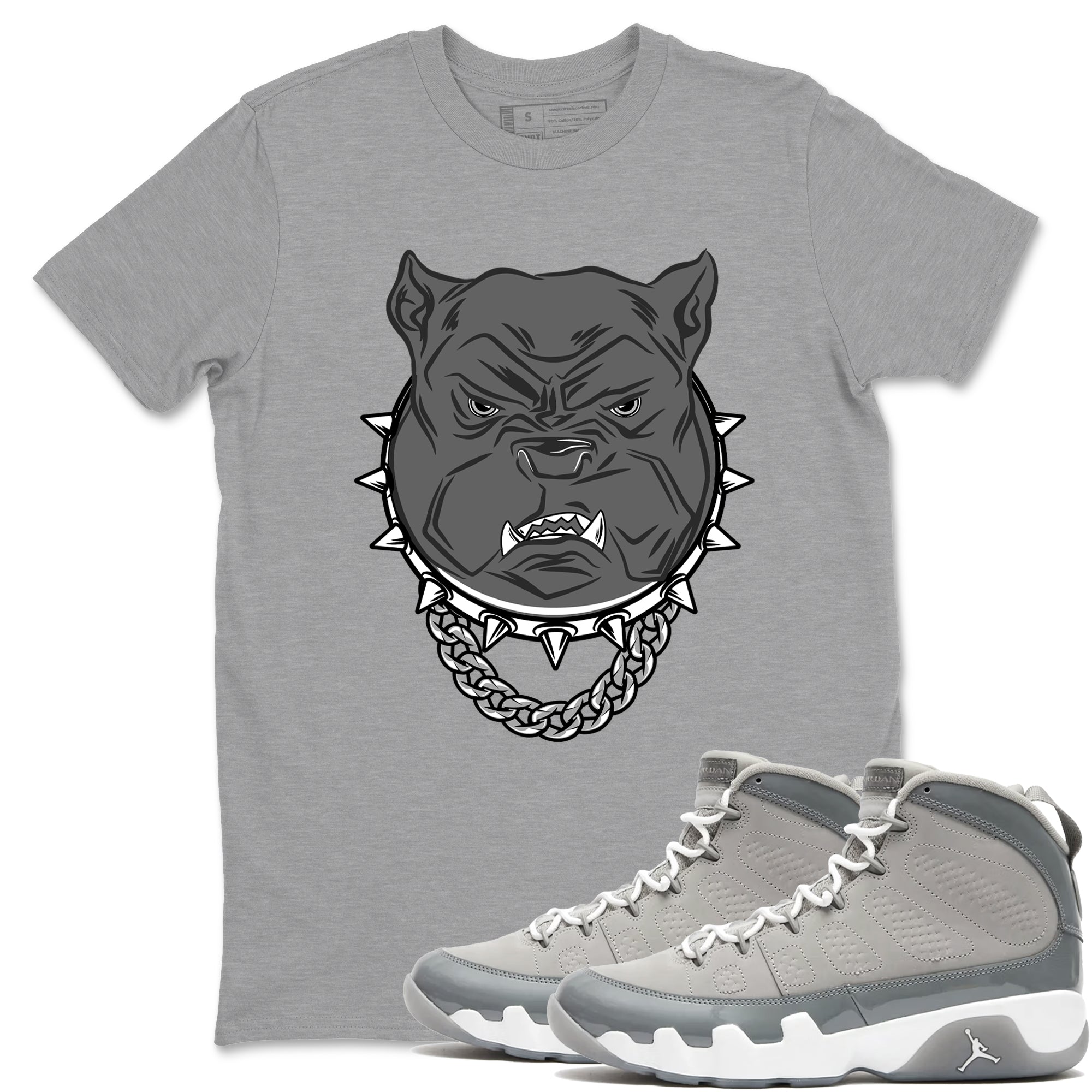 Angry Bulldog snkmatch Tees - Air Jordan 9 Cool Grey