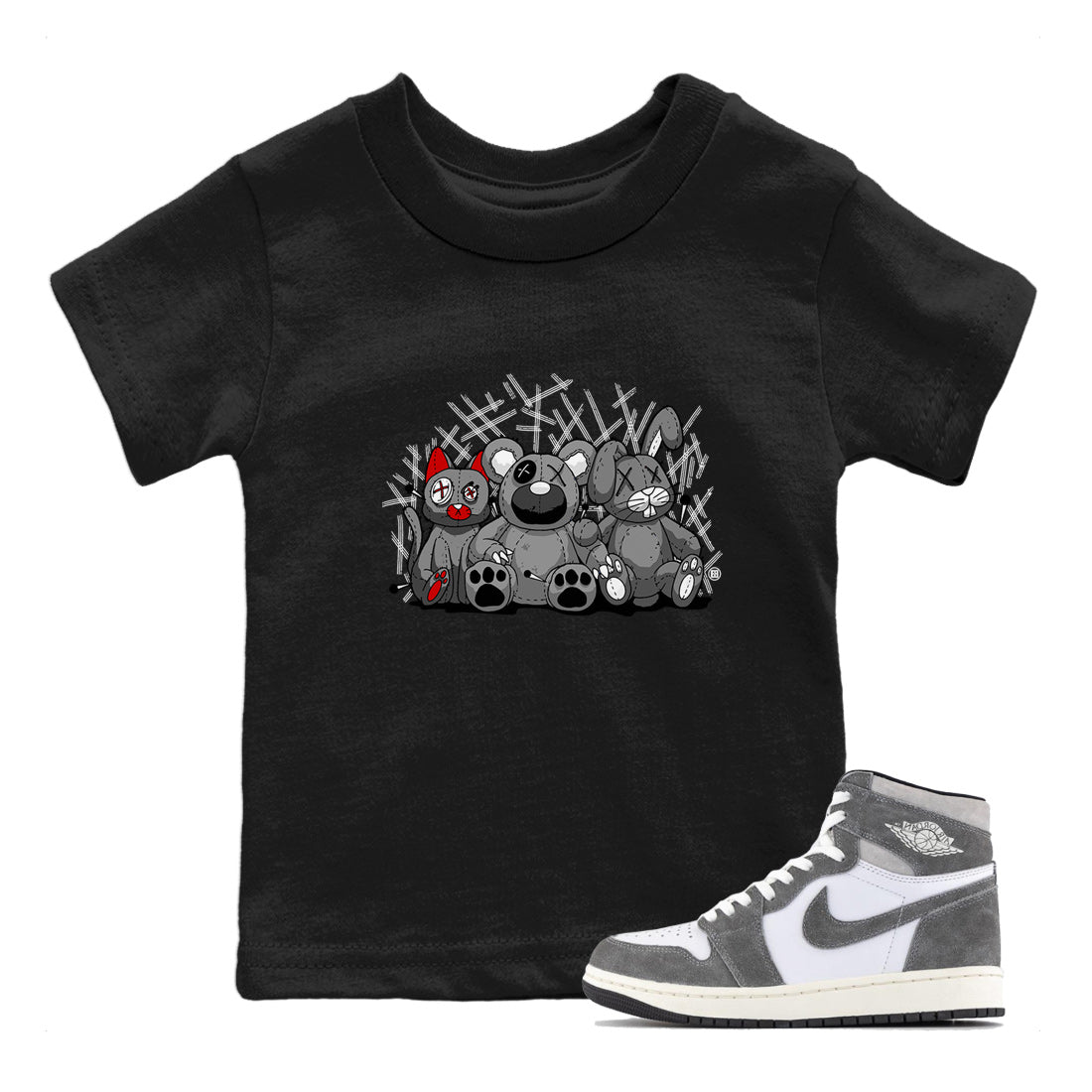 Animal Homies Kids Tops - Air Jordan 1 Washed Heritage
