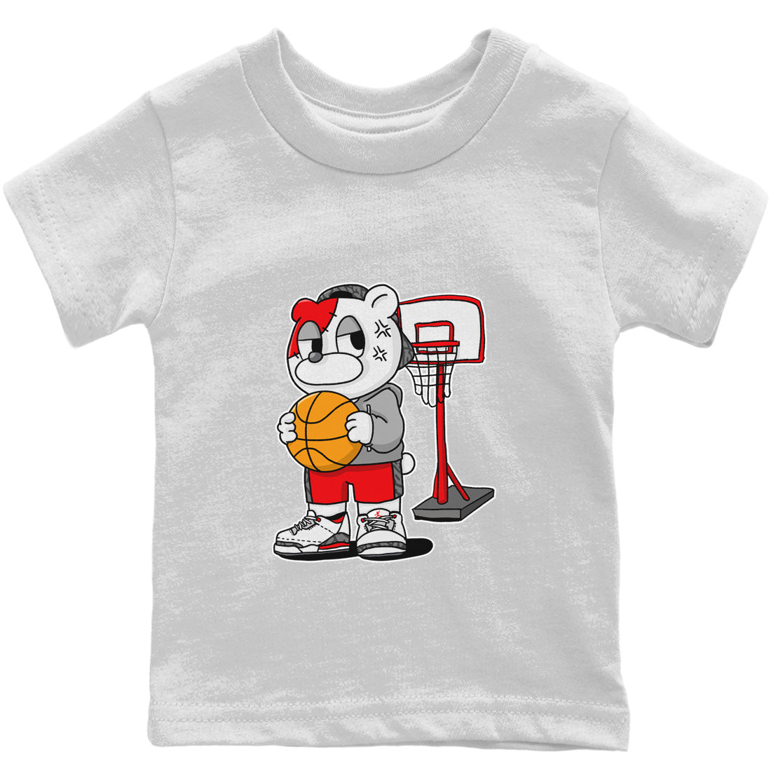 Annoyed Bear Kids Tops - Air Jordan 3 Fire Red