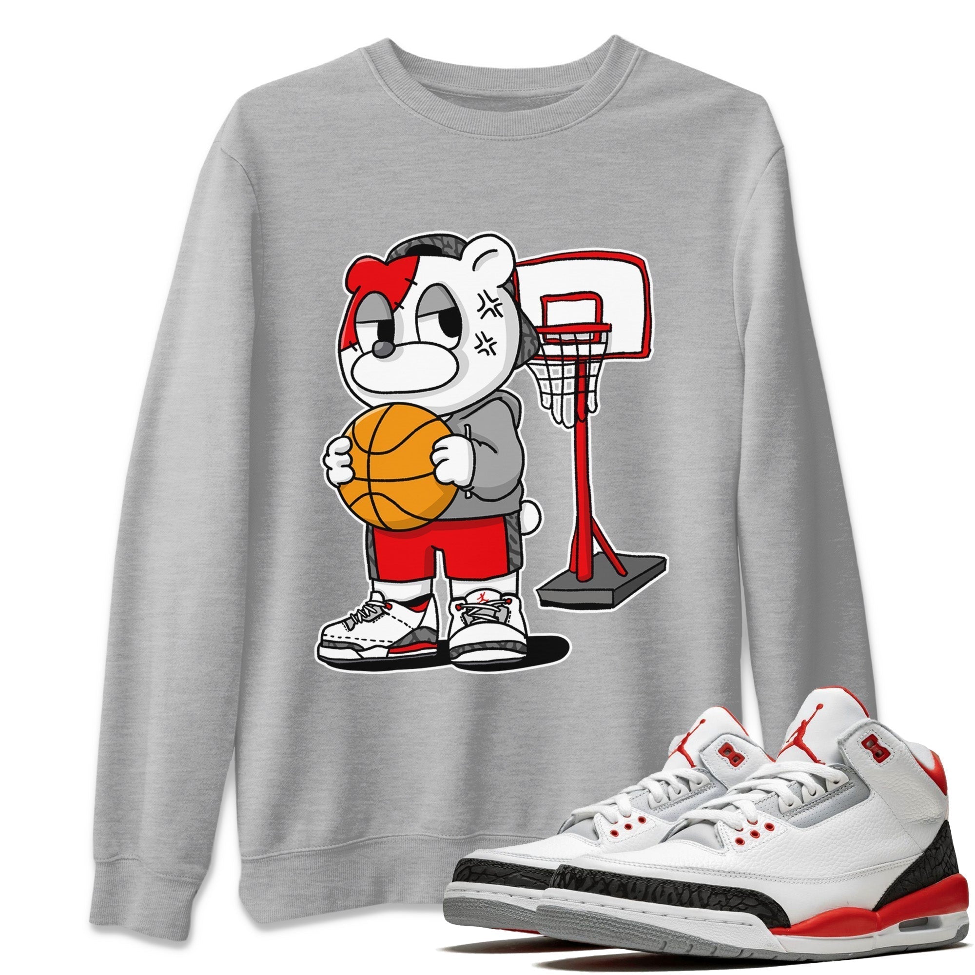 Annoyed Bear Unisex Tops - Air Jordan 3 Fire Red