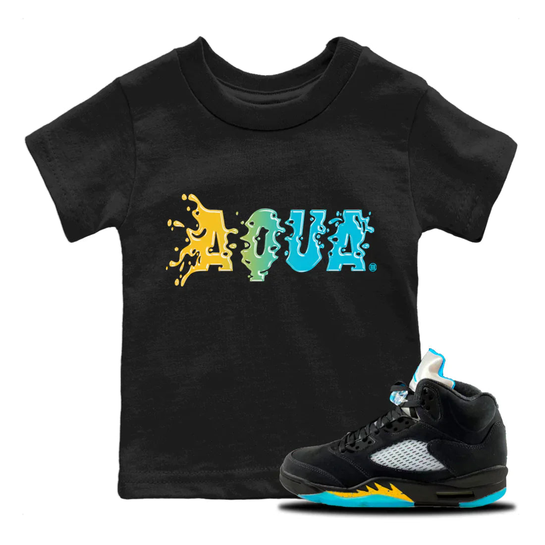 Aqua Kids Tops - Air Jordan 5 Aqua