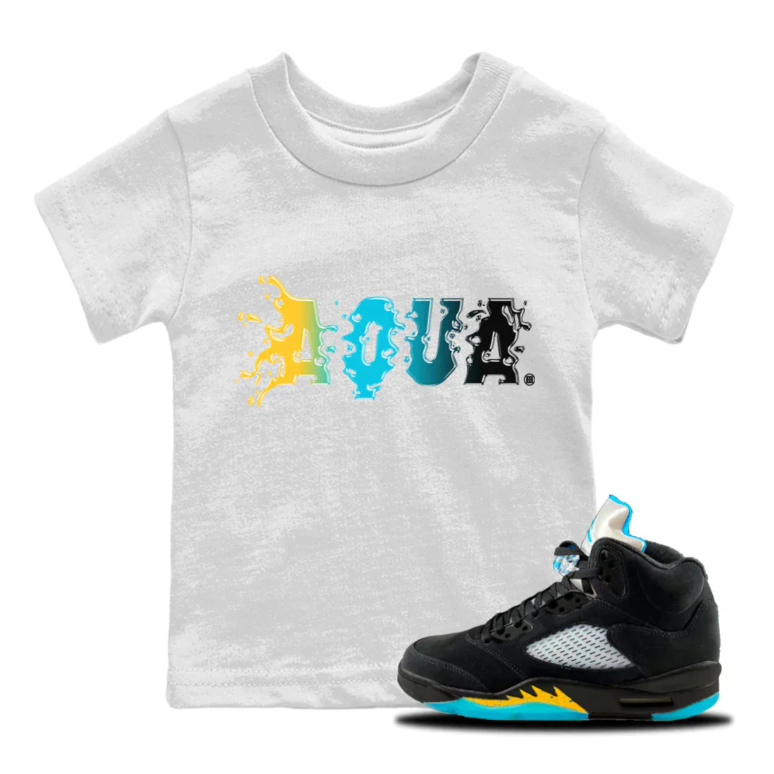 Aqua Kids Tops - Air Jordan 5 Aqua