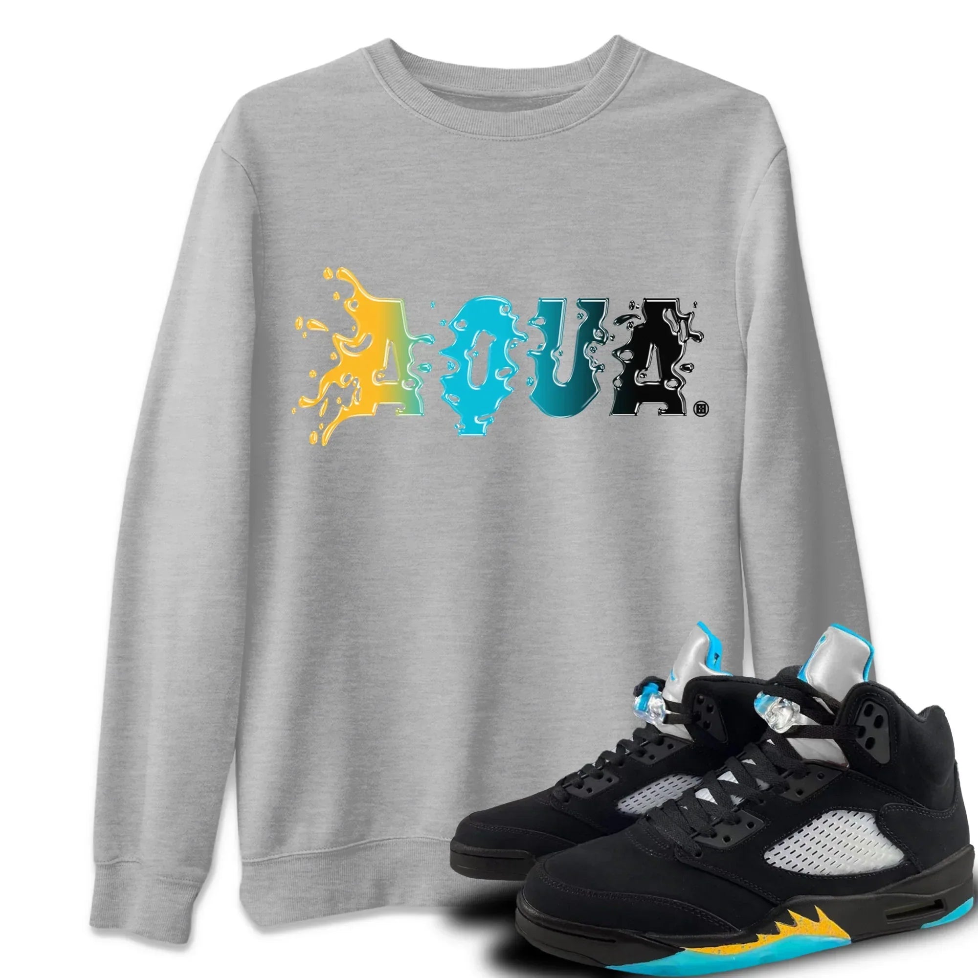 Aqua Unisex Tops - Air Jordan 5 Aqua