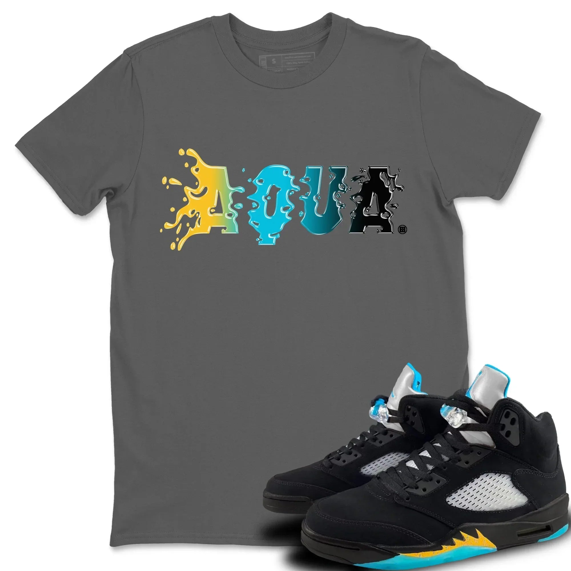Aqua Unisex Tops - Air Jordan 5 Aqua