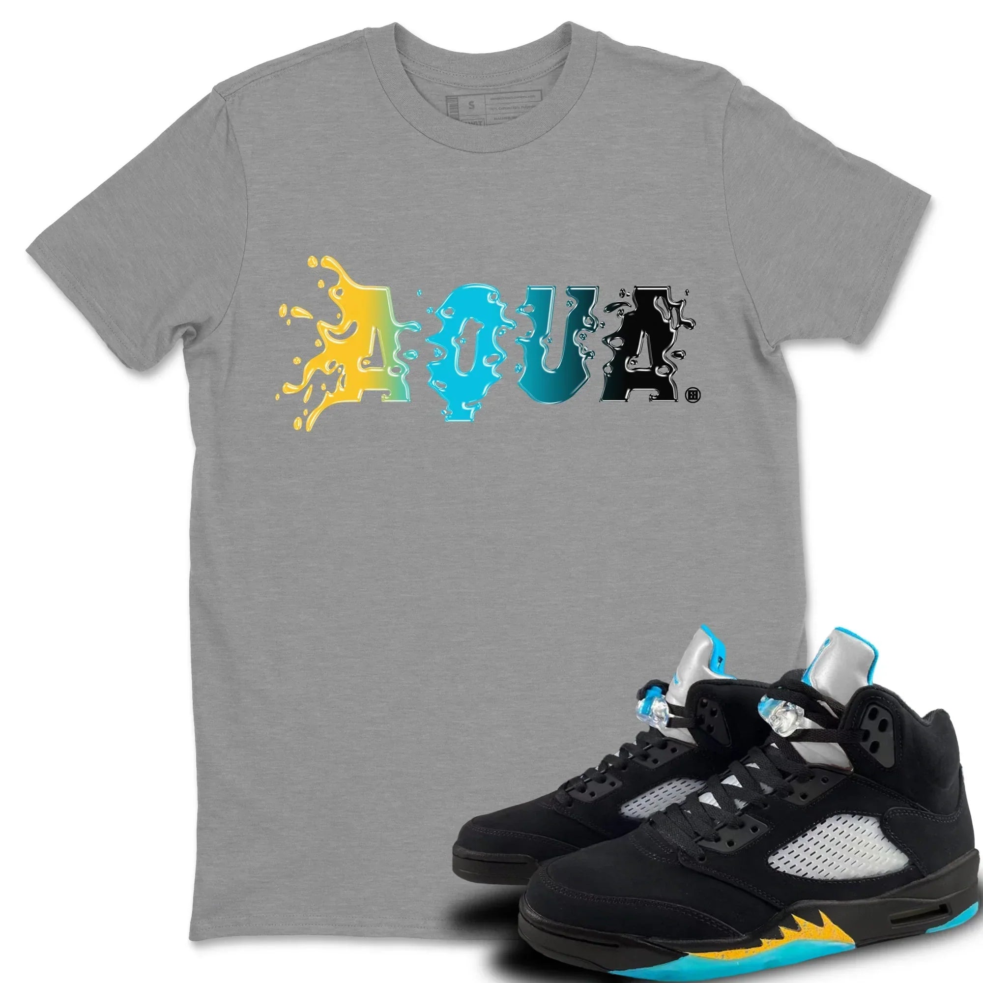 Aqua Unisex Tops - Air Jordan 5 Aqua