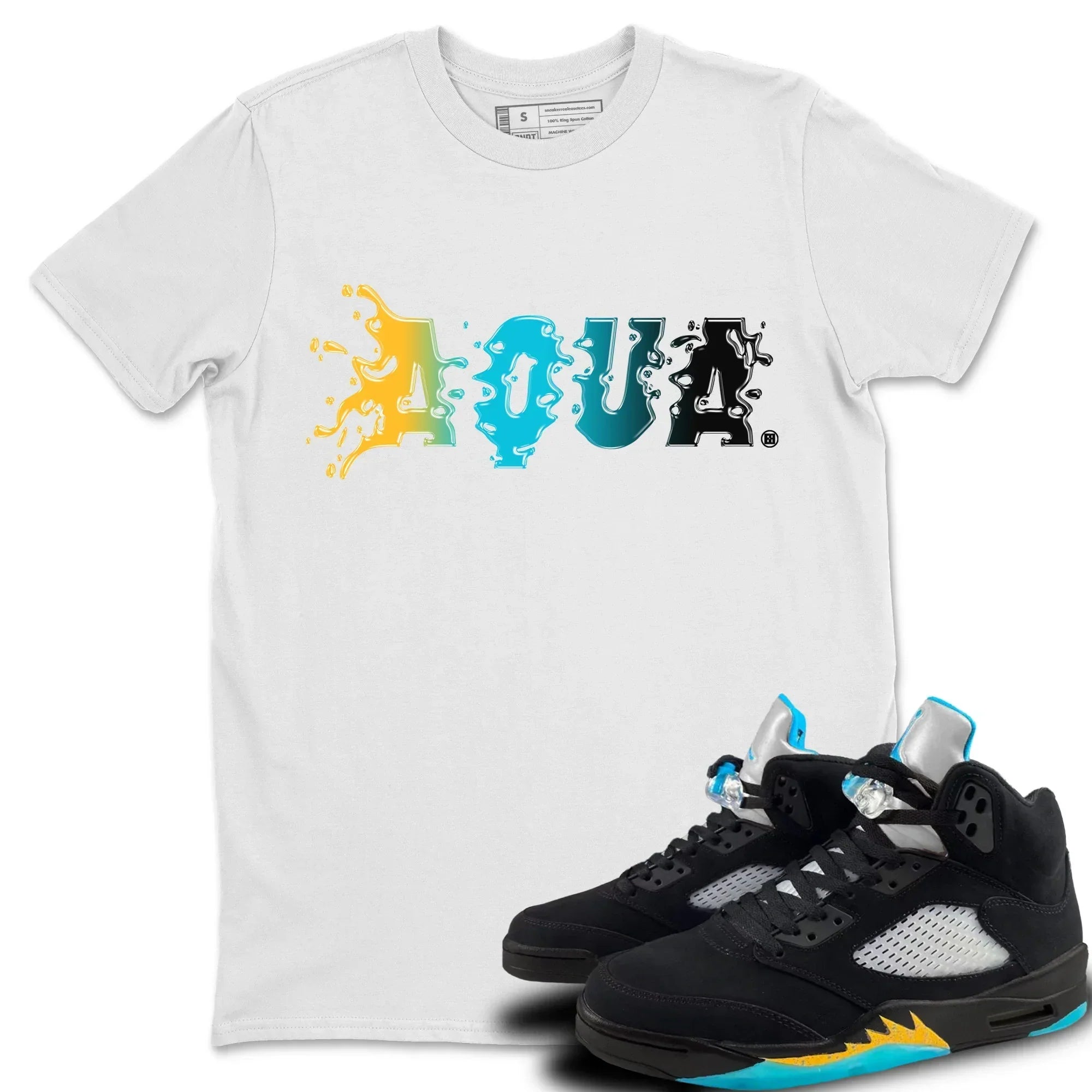 Aqua Unisex Tops - Air Jordan 5 Aqua