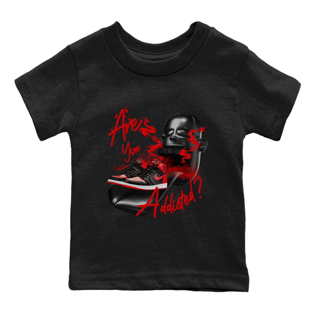 Are You Addicted Kids Tops - Air Jordan 1 Satin Bred